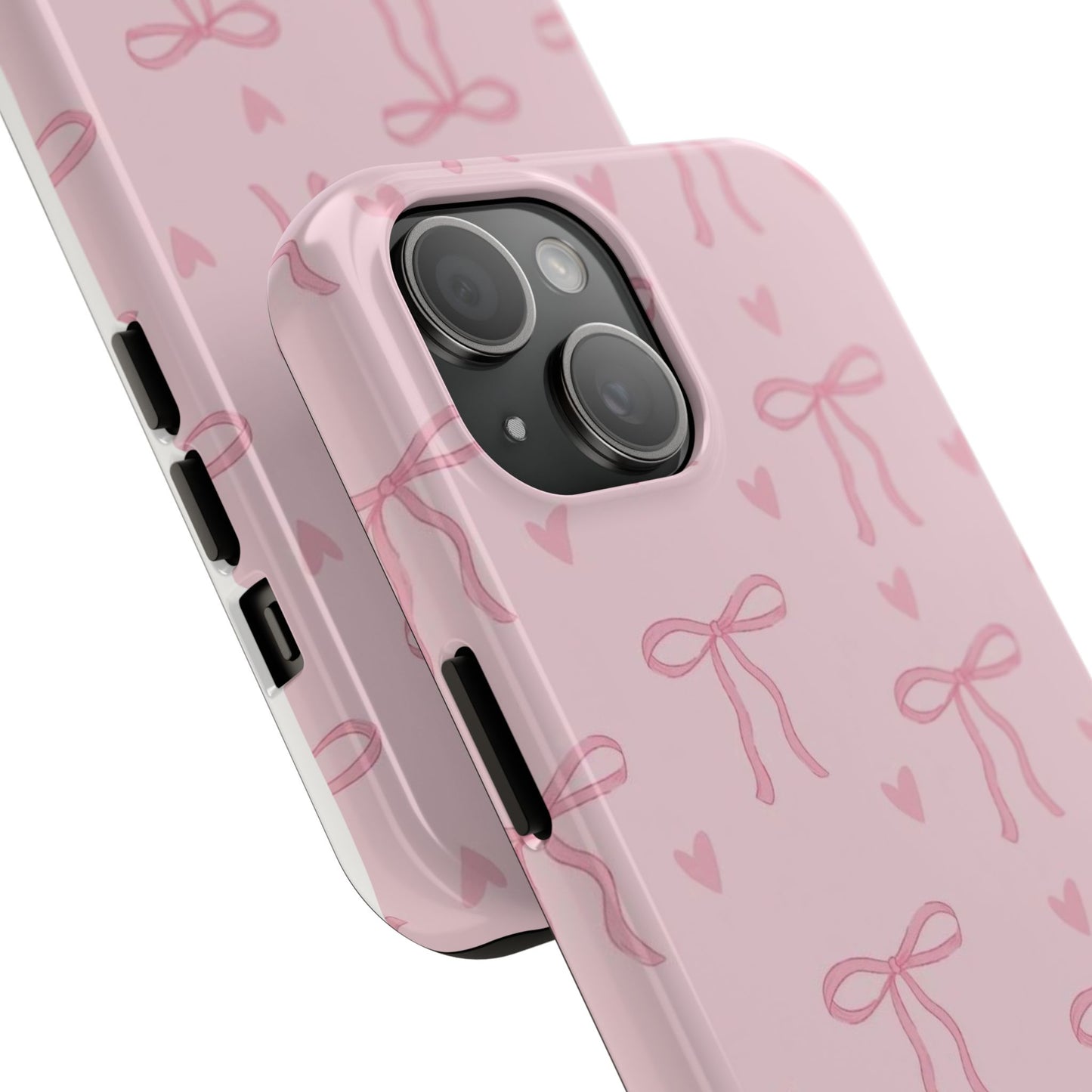 Cute Bow Phone Cases for Girls, Stylish Phone Covers, Gift for Her, Trendy Accessories, Pink Bow Pattern Case