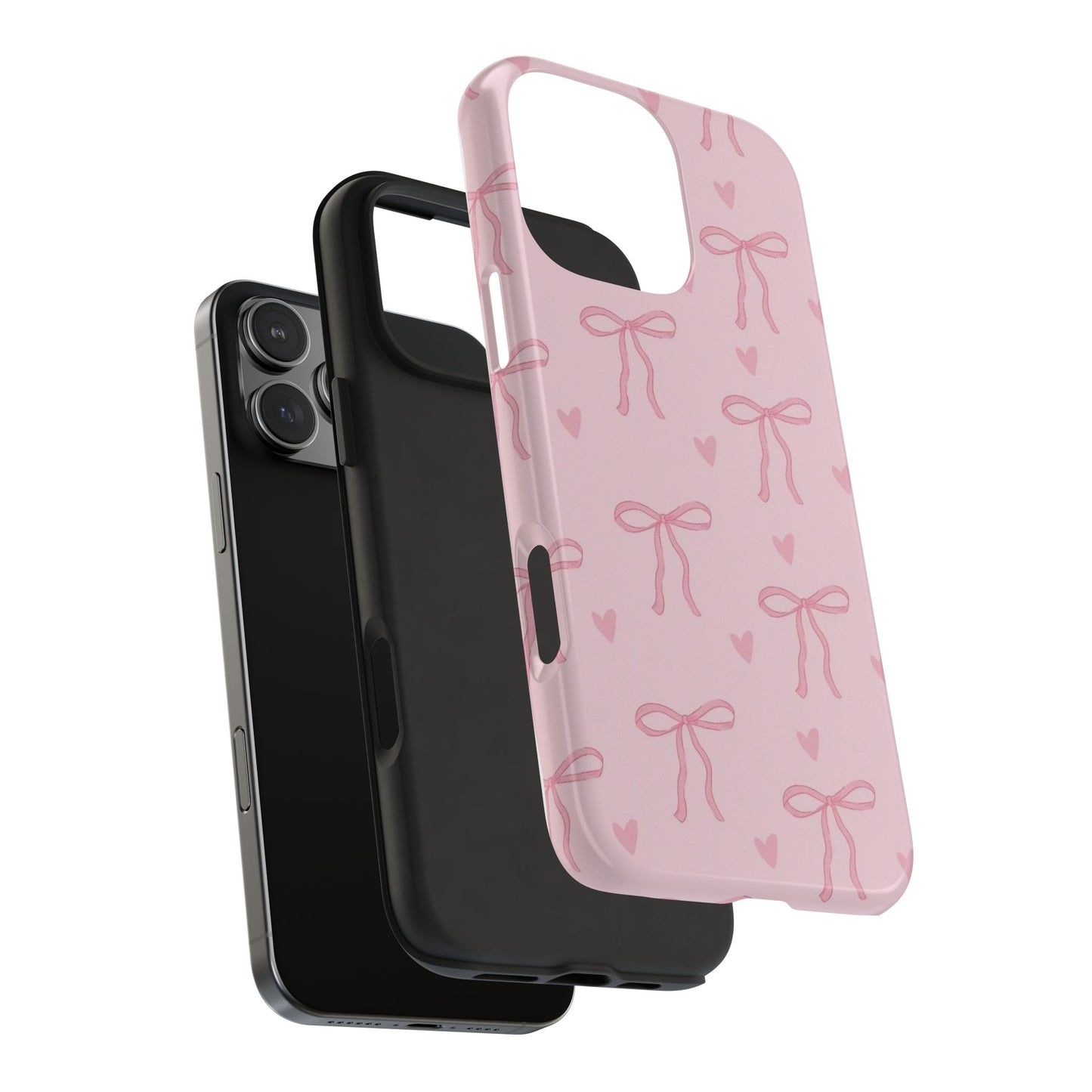 Cute Bow Phone Cases for Girls, Stylish Phone Covers, Gift for Her, Trendy Accessories, Pink Bow Pattern Case