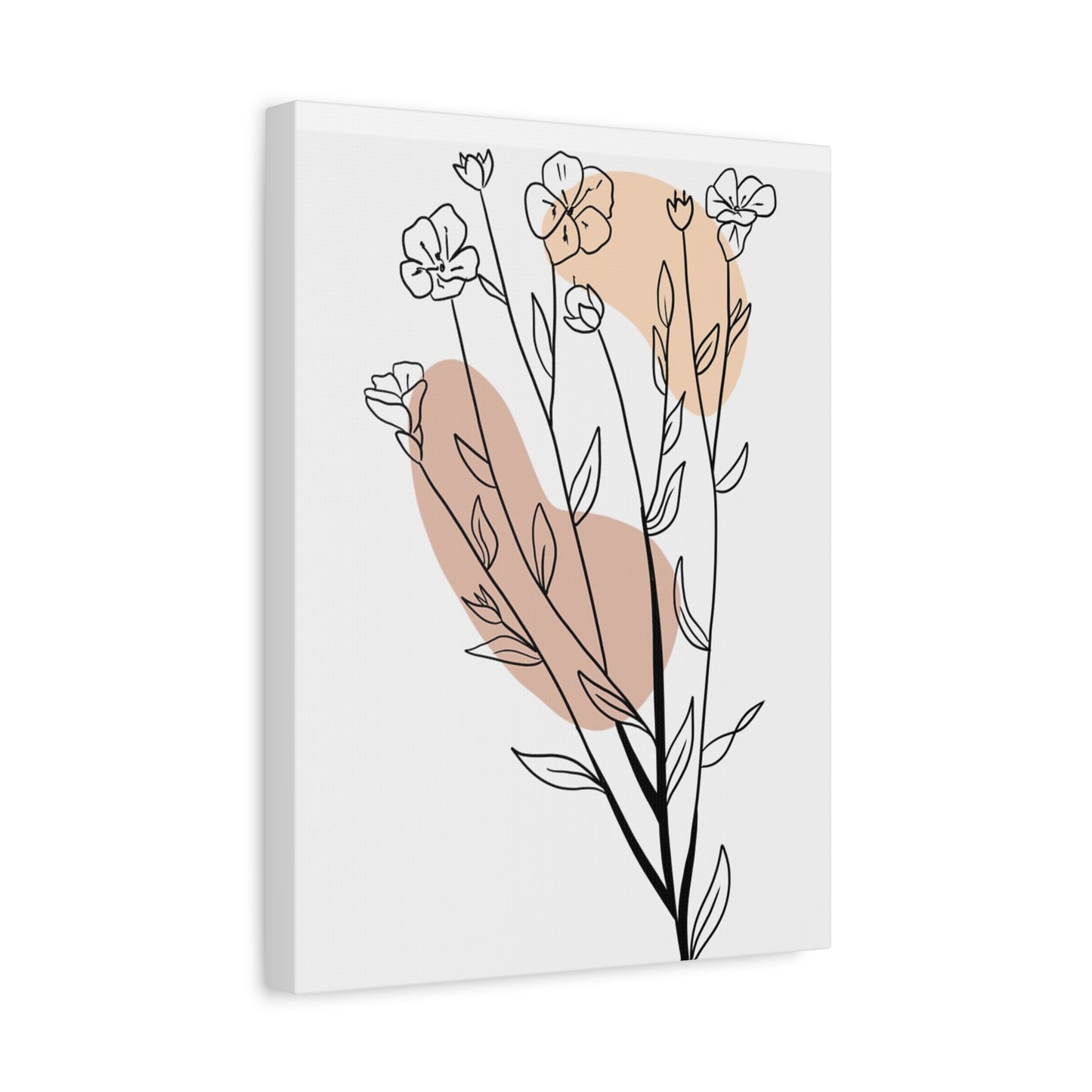Stylish Floral Canvas Art, Modern Wall Decor, Home Aesthetic, Gift for Her, Minimalist Artwork, Bohemian Style