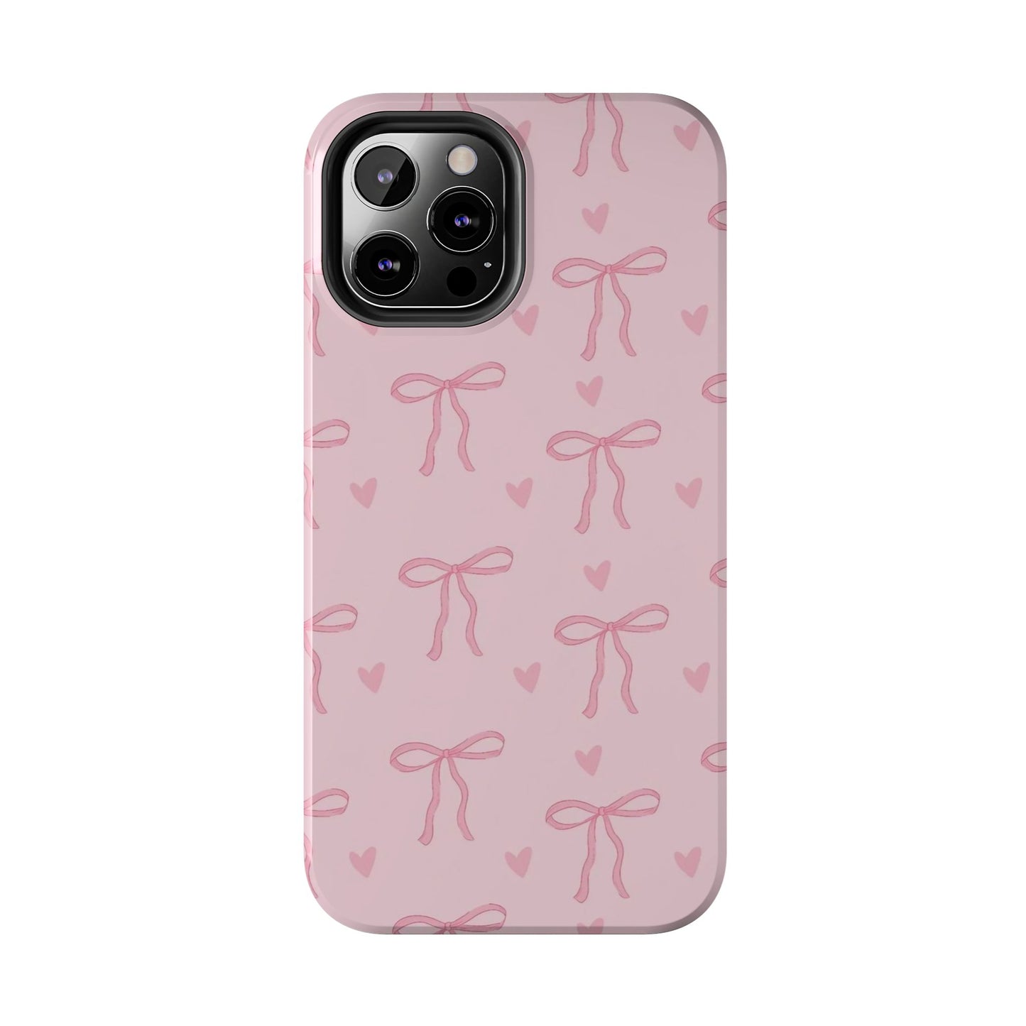 Cute Bow Phone Cases for Girls, Stylish Phone Covers, Gift for Her, Trendy Accessories, Pink Bow Pattern Case