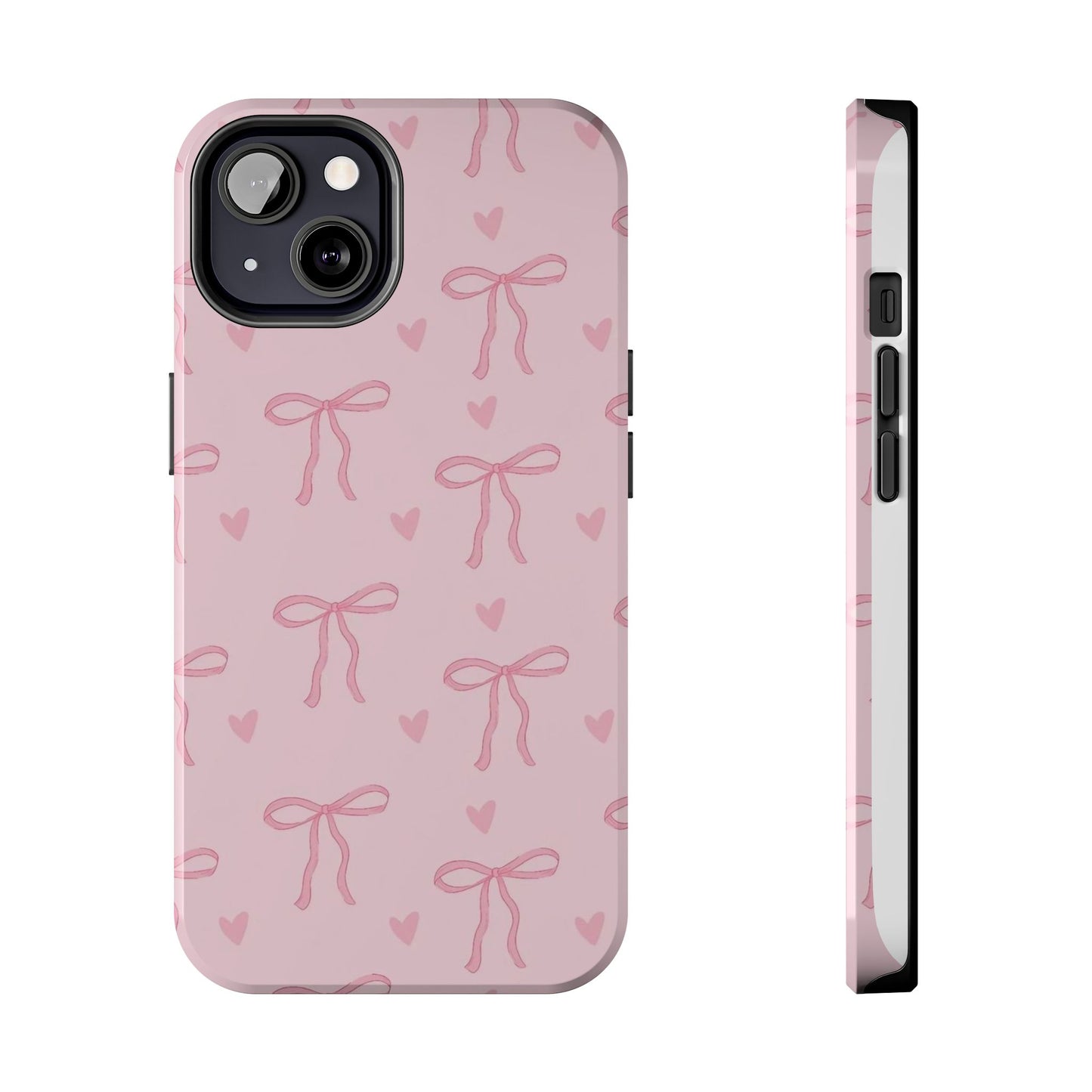 Cute Bow Phone Cases for Girls, Stylish Phone Covers, Gift for Her, Trendy Accessories, Pink Bow Pattern Case