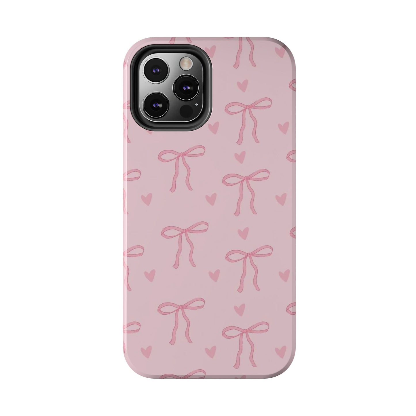 Cute Bow Phone Cases for Girls, Stylish Phone Covers, Gift for Her, Trendy Accessories, Pink Bow Pattern Case