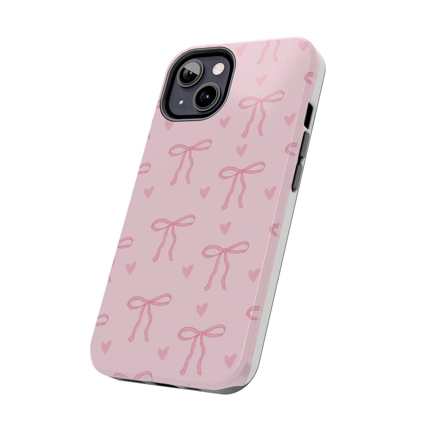 Cute Bow Phone Cases for Girls, Stylish Phone Covers, Gift for Her, Trendy Accessories, Pink Bow Pattern Case