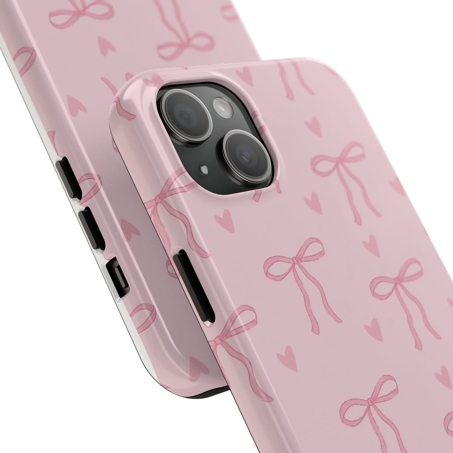 Cute Bow Phone Cases for Girls, Stylish Phone Covers, Gift for Her, Trendy Accessories, Pink Bow Pattern Case