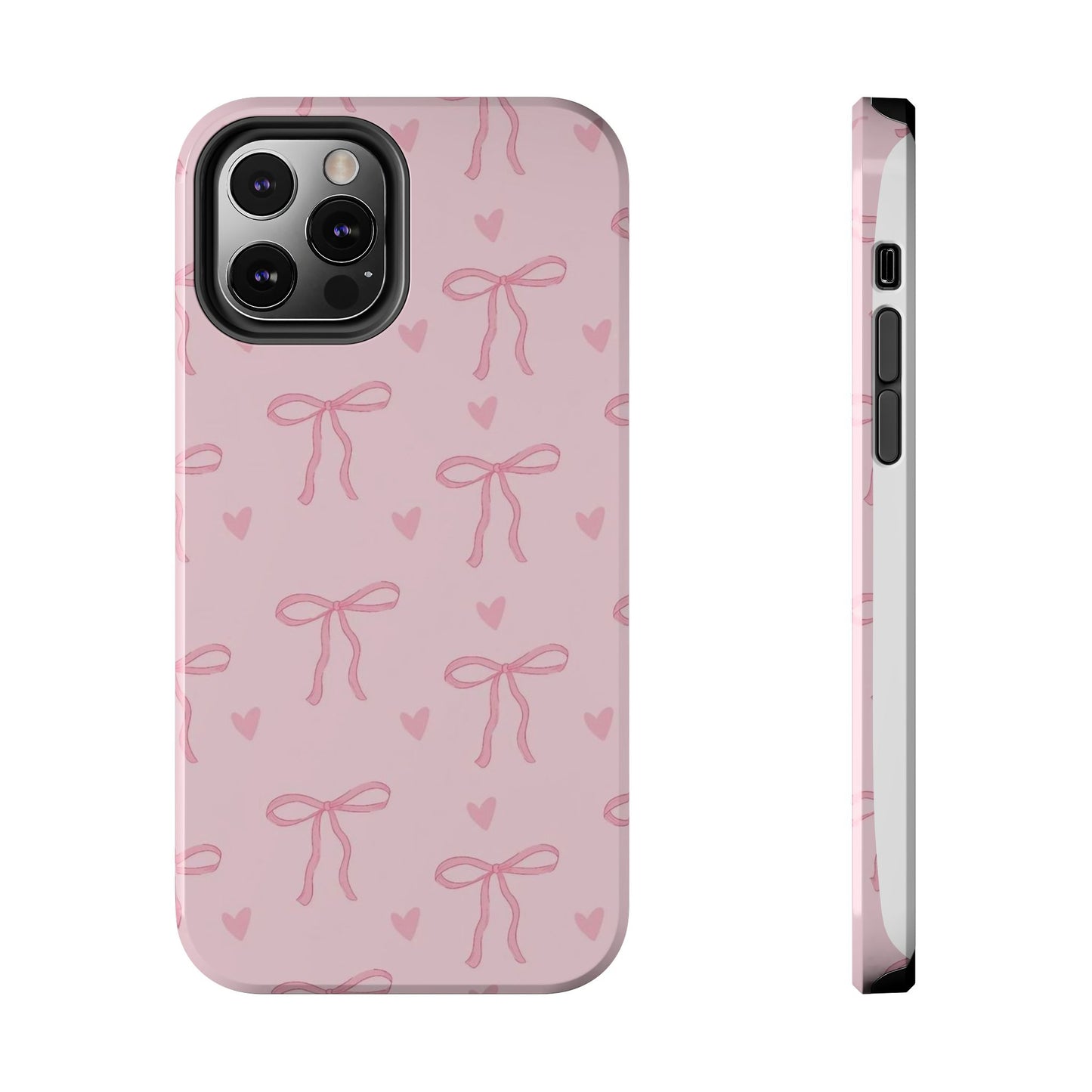 Cute Bow Phone Cases for Girls, Stylish Phone Covers, Gift for Her, Trendy Accessories, Pink Bow Pattern Case