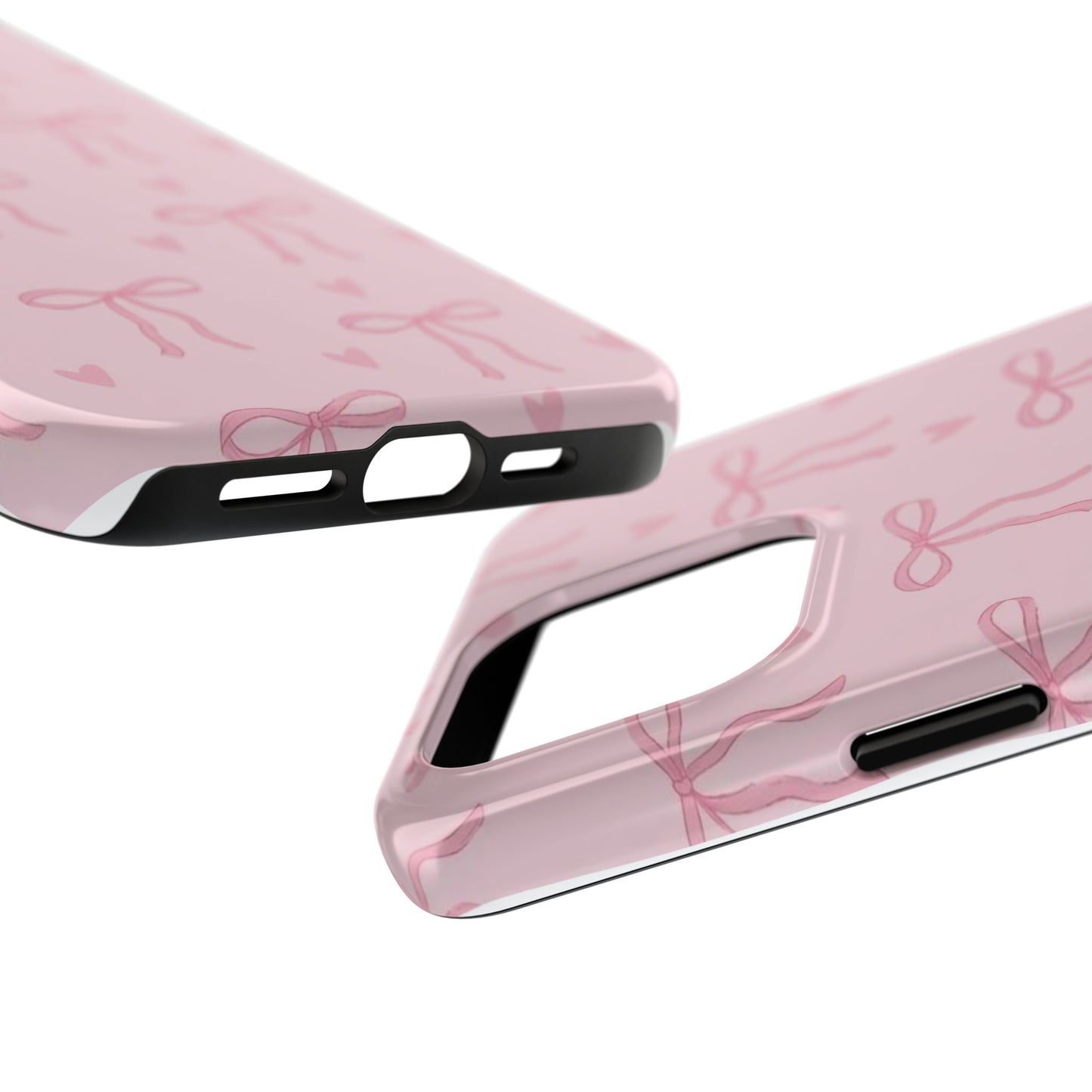 Cute Bow Phone Cases for Girls, Stylish Phone Covers, Gift for Her, Trendy Accessories, Pink Bow Pattern Case