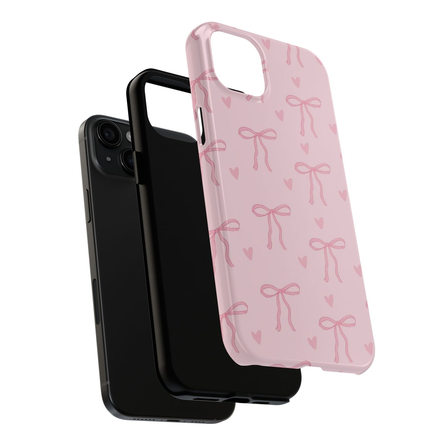 Cute Bow Phone Cases for Girls, Stylish Phone Covers, Gift for Her, Trendy Accessories, Pink Bow Pattern Case