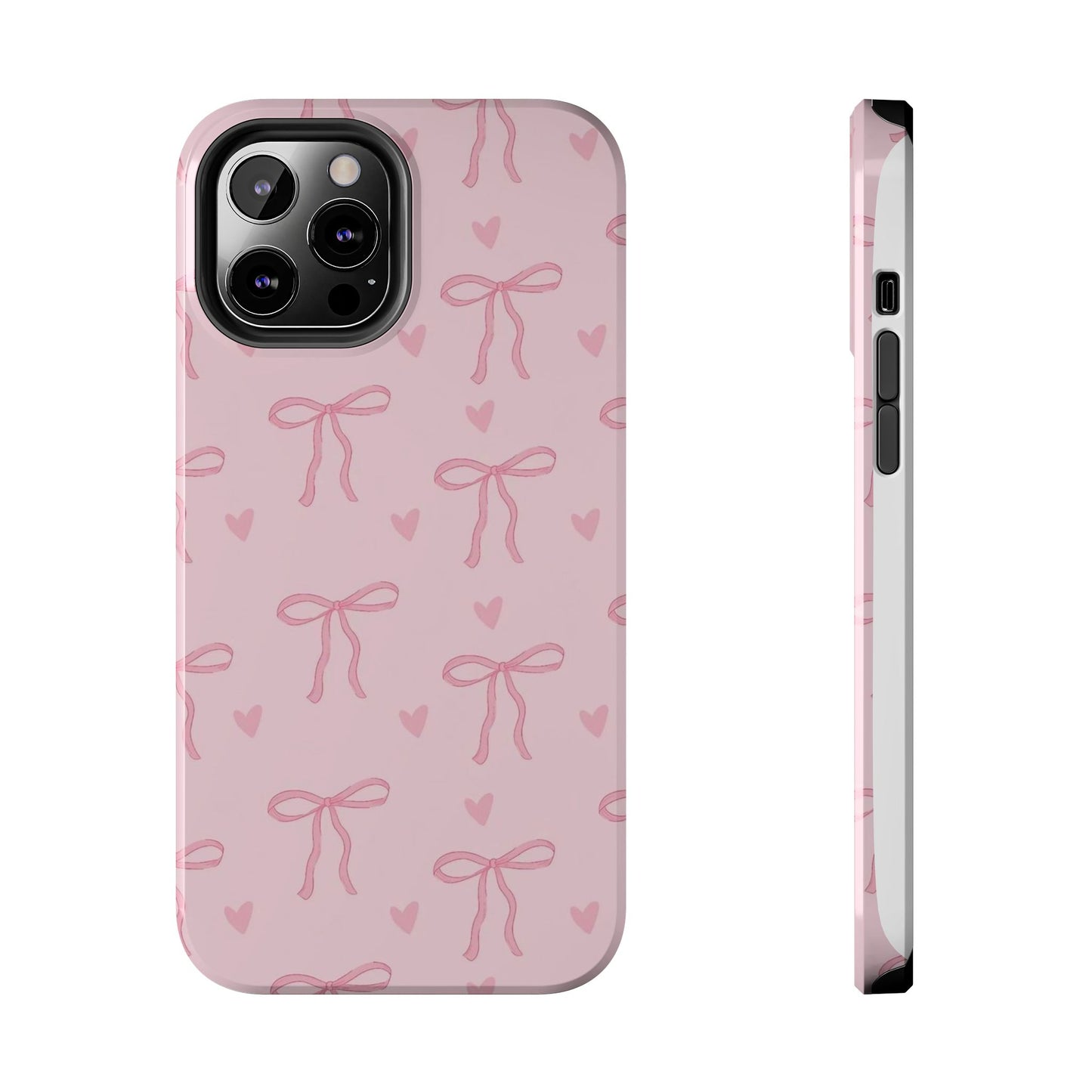 Cute Bow Phone Cases for Girls, Stylish Phone Covers, Gift for Her, Trendy Accessories, Pink Bow Pattern Case