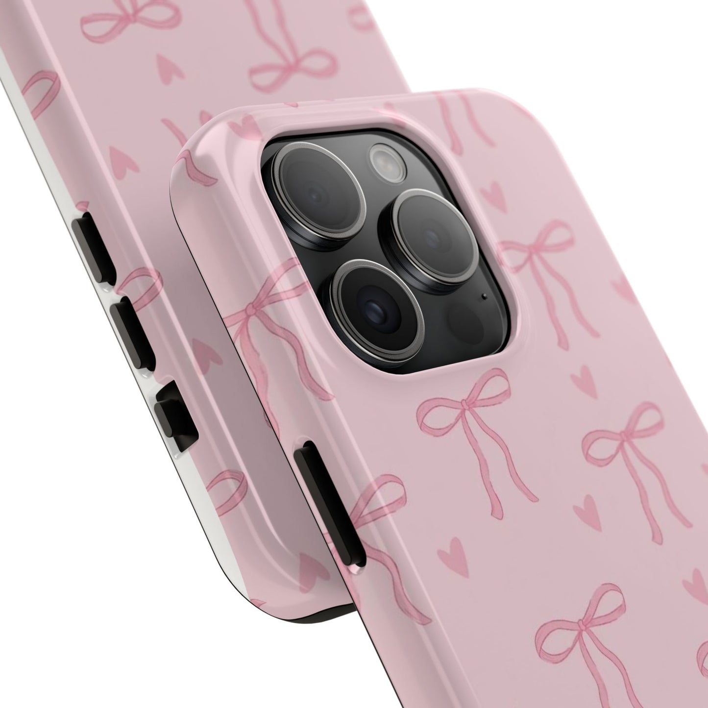 Cute Bow Phone Cases for Girls, Stylish Phone Covers, Gift for Her, Trendy Accessories, Pink Bow Pattern Case