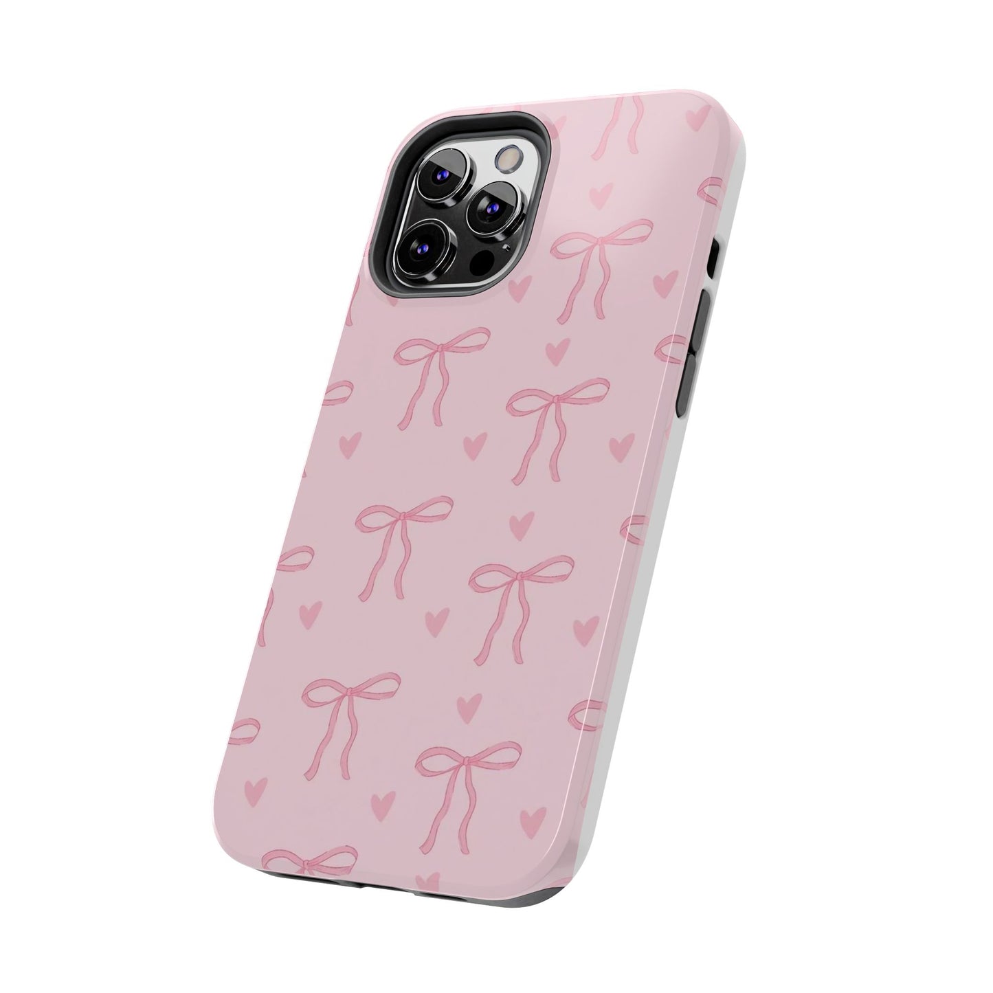 Cute Bow Phone Cases for Girls, Stylish Phone Covers, Gift for Her, Trendy Accessories, Pink Bow Pattern Case