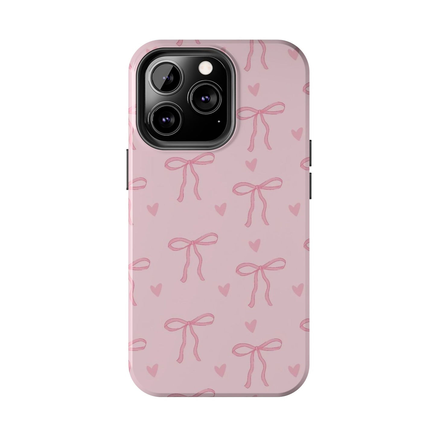 Cute Bow Phone Cases for Girls, Stylish Phone Covers, Gift for Her, Trendy Accessories, Pink Bow Pattern Case
