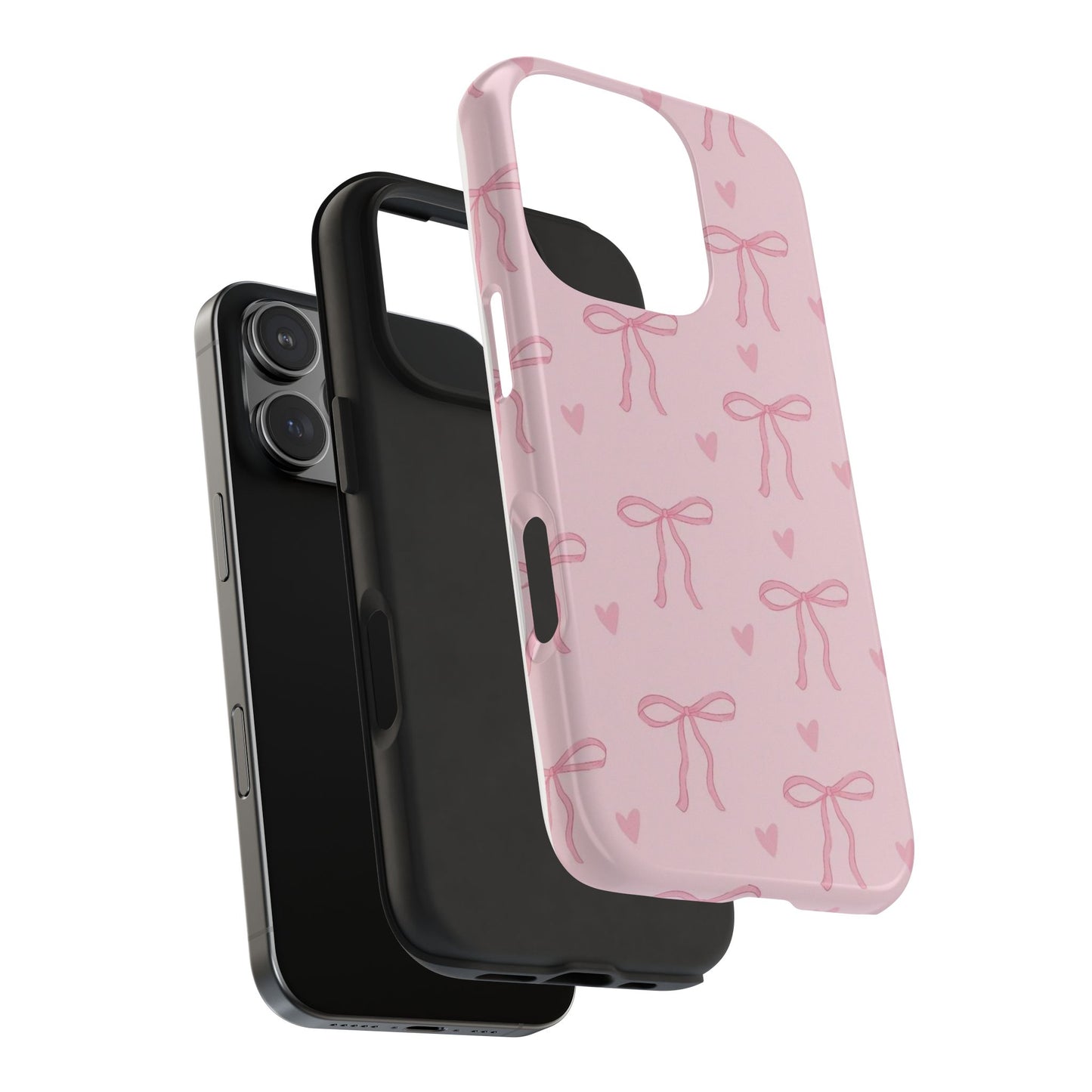 Cute Bow Phone Cases for Girls, Stylish Phone Covers, Gift for Her, Trendy Accessories, Pink Bow Pattern Case