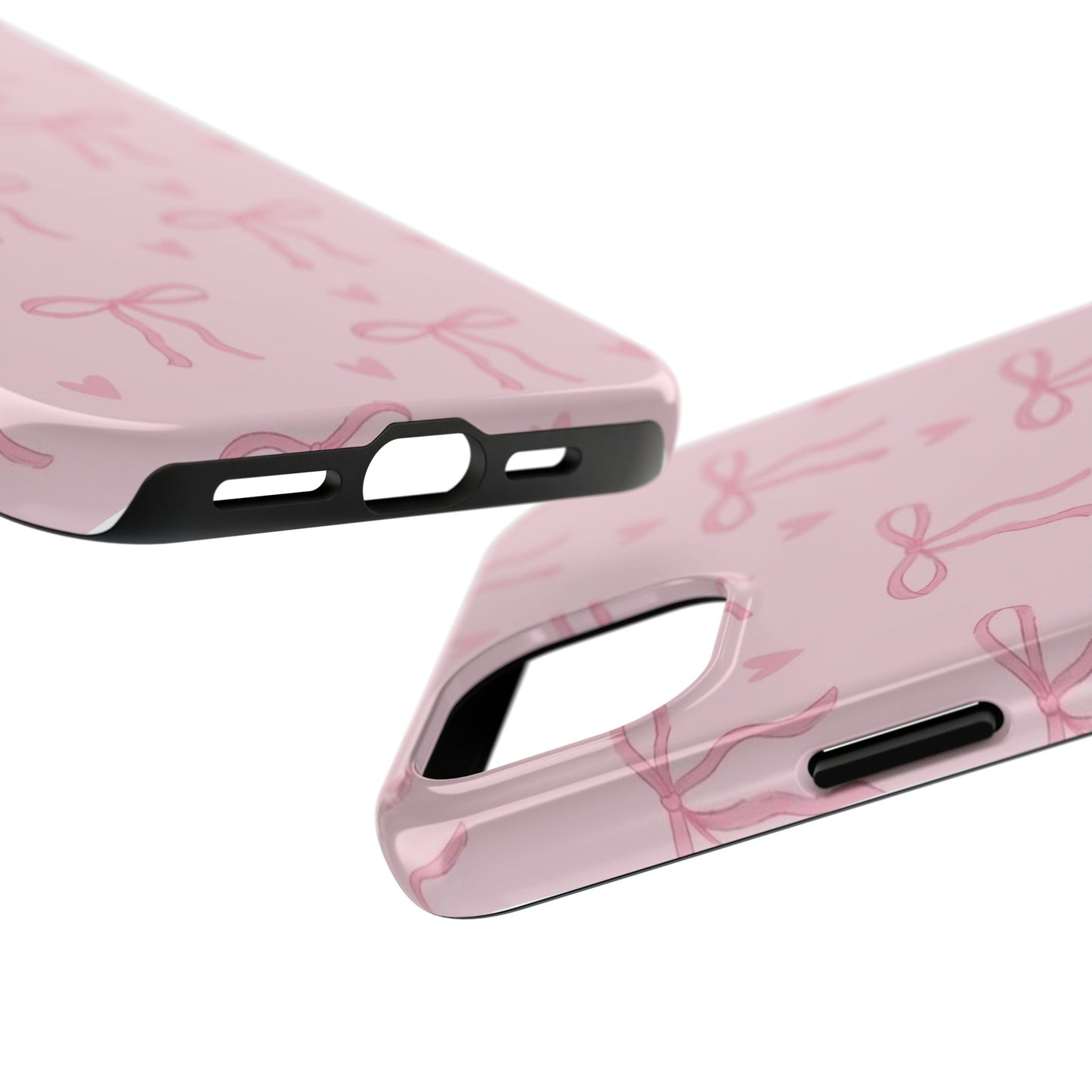 Cute Bow Phone Cases for Girls, Stylish Phone Covers, Gift for Her, Trendy Accessories, Pink Bow Pattern Case