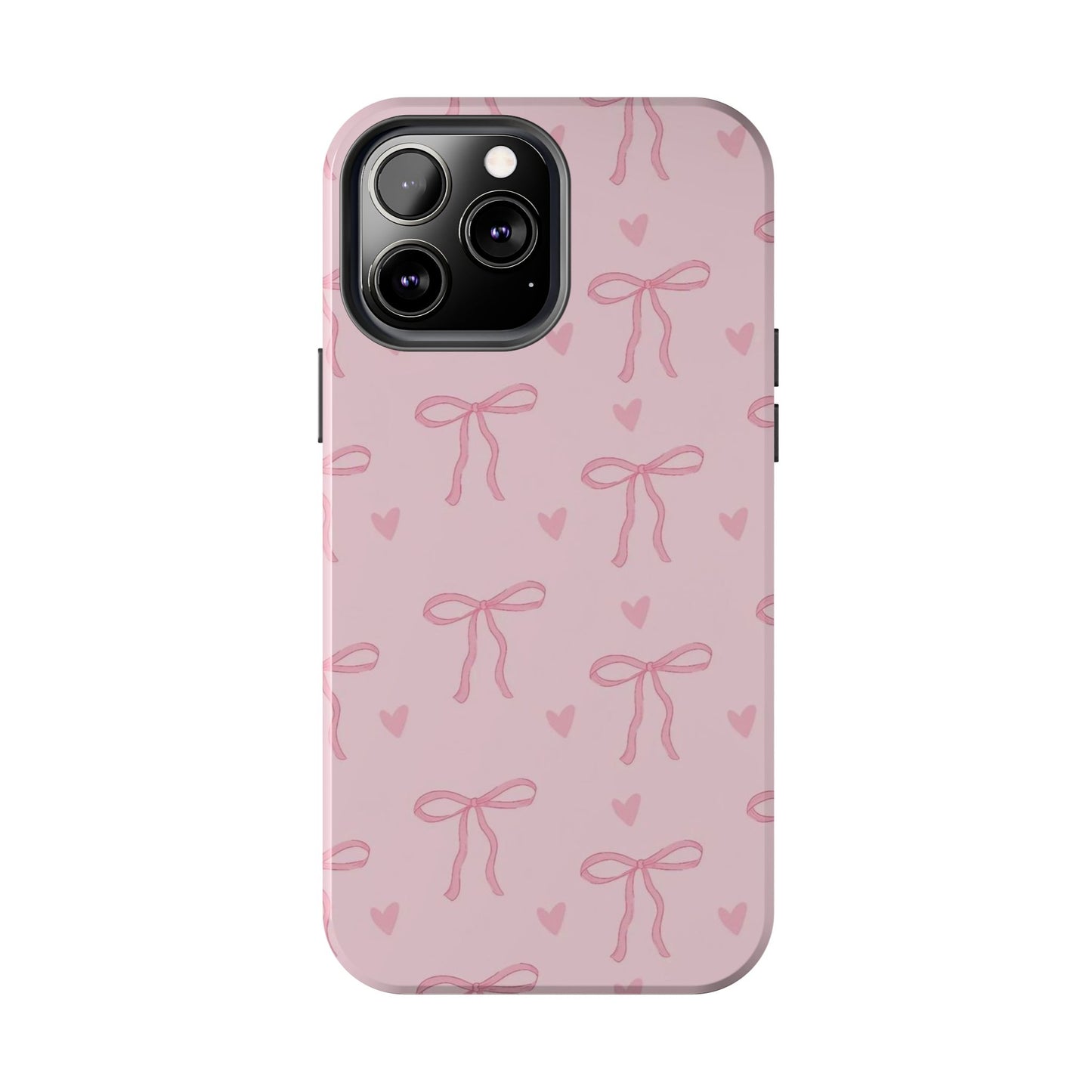 Cute Bow Phone Cases for Girls, Stylish Phone Covers, Gift for Her, Trendy Accessories, Pink Bow Pattern Case