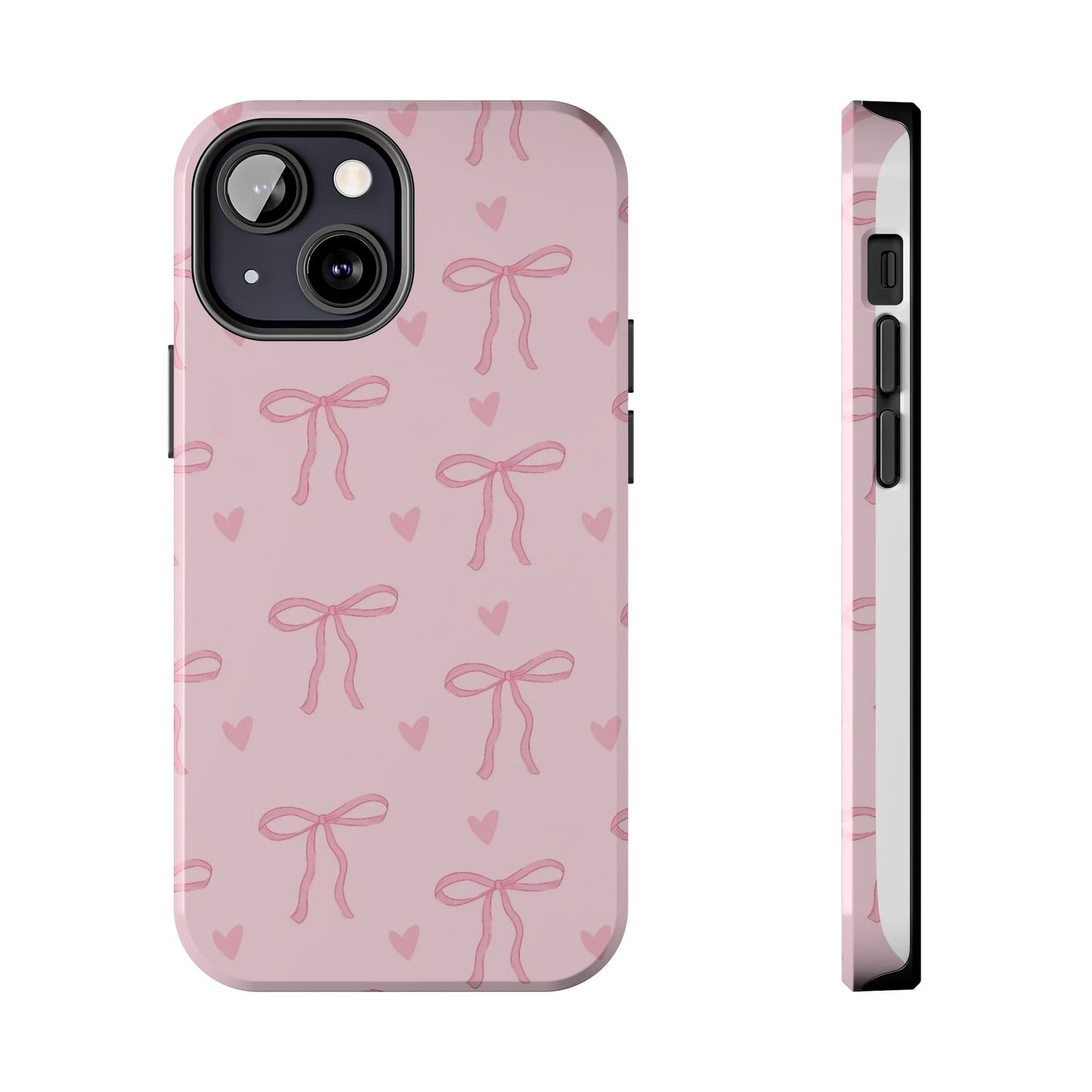 Cute Bow Phone Cases for Girls, Stylish Phone Covers, Gift for Her, Trendy Accessories, Pink Bow Pattern Case