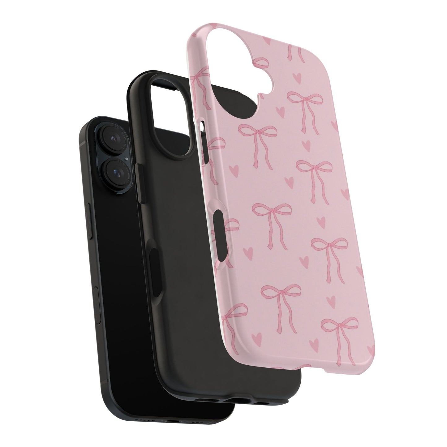 Cute Bow Phone Cases for Girls, Stylish Phone Covers, Gift for Her, Trendy Accessories, Pink Bow Pattern Case