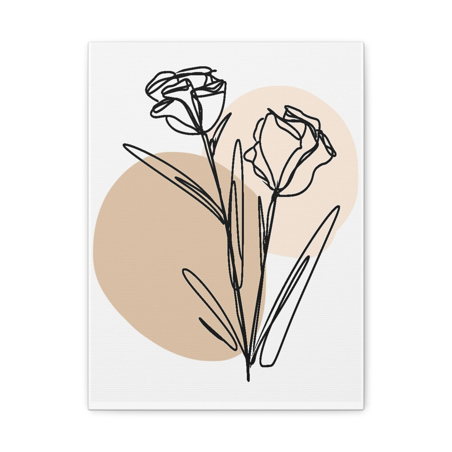 Floral Line Art Canvas Print - Minimalist Wall Decor, Home Aesthetic, Modern Art, Gift for Her, Office Decoration
