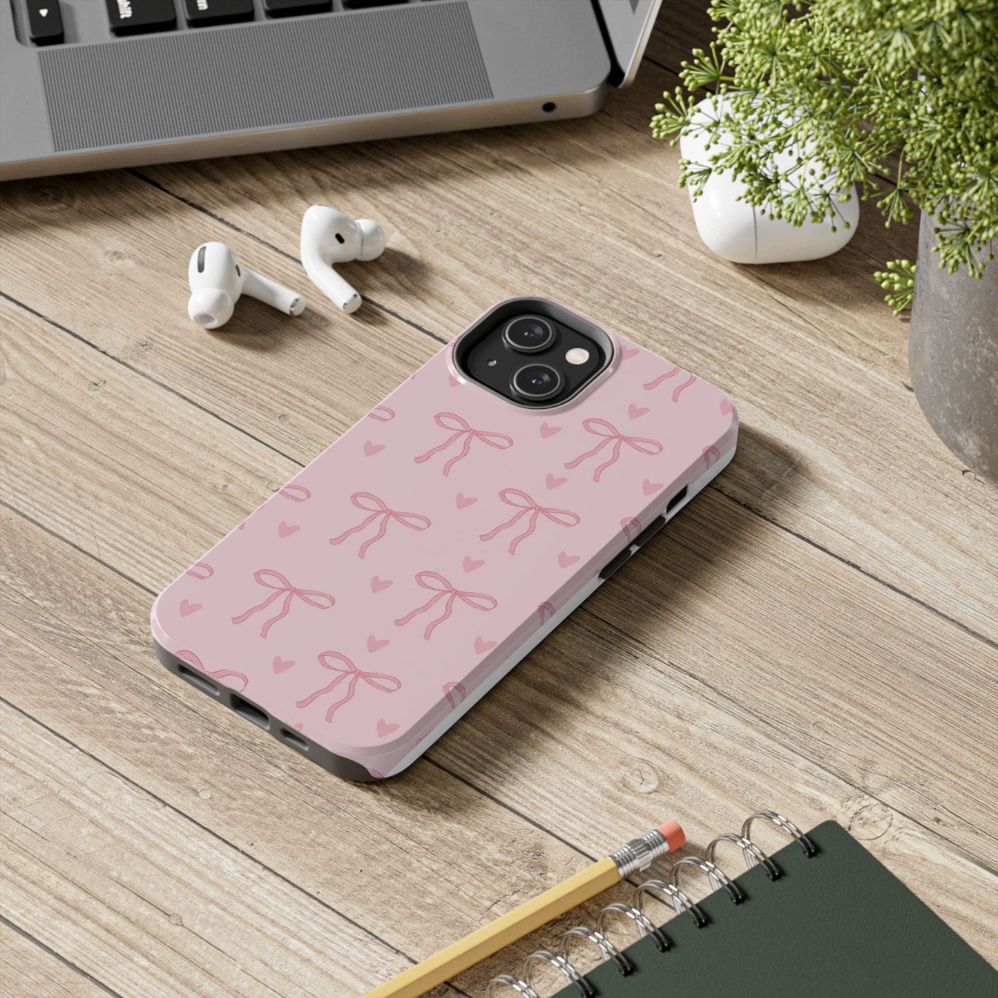 Cute Bow Phone Cases for Girls, Stylish Phone Covers, Gift for Her, Trendy Accessories, Pink Bow Pattern Case