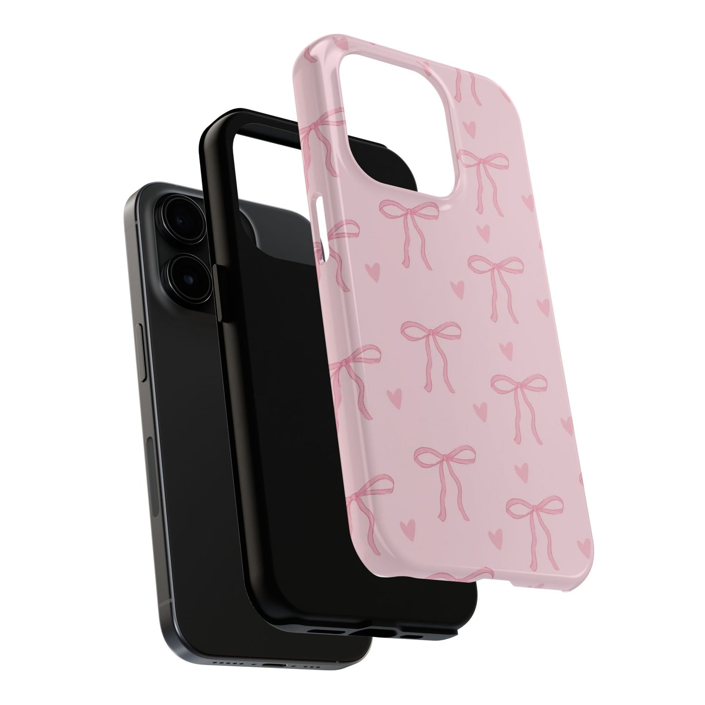 Cute Bow Phone Cases for Girls, Stylish Phone Covers, Gift for Her, Trendy Accessories, Pink Bow Pattern Case