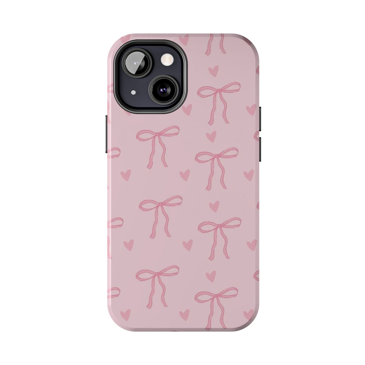 Cute Bow Phone Cases for Girls, Stylish Phone Covers, Gift for Her, Trendy Accessories, Pink Bow Pattern Case