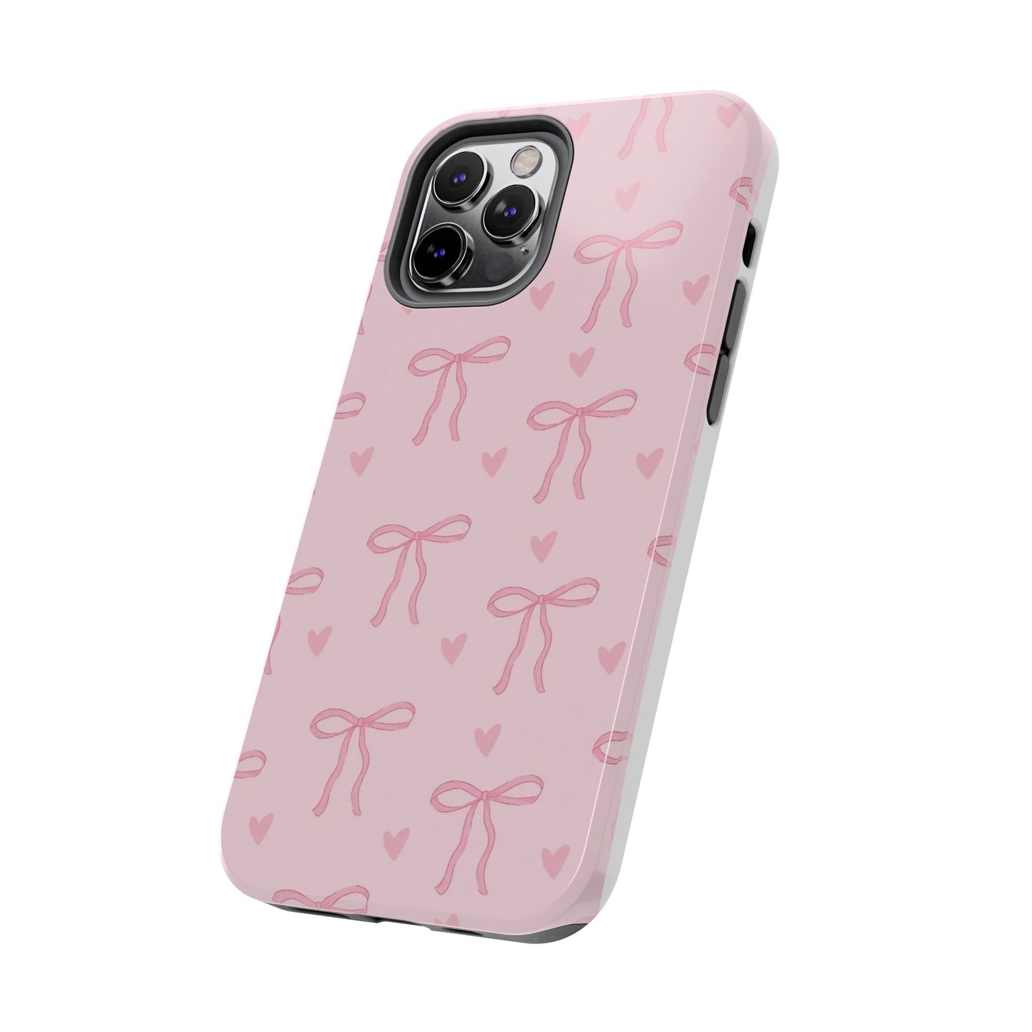 Cute Bow Phone Cases for Girls, Stylish Phone Covers, Gift for Her, Trendy Accessories, Pink Bow Pattern Case