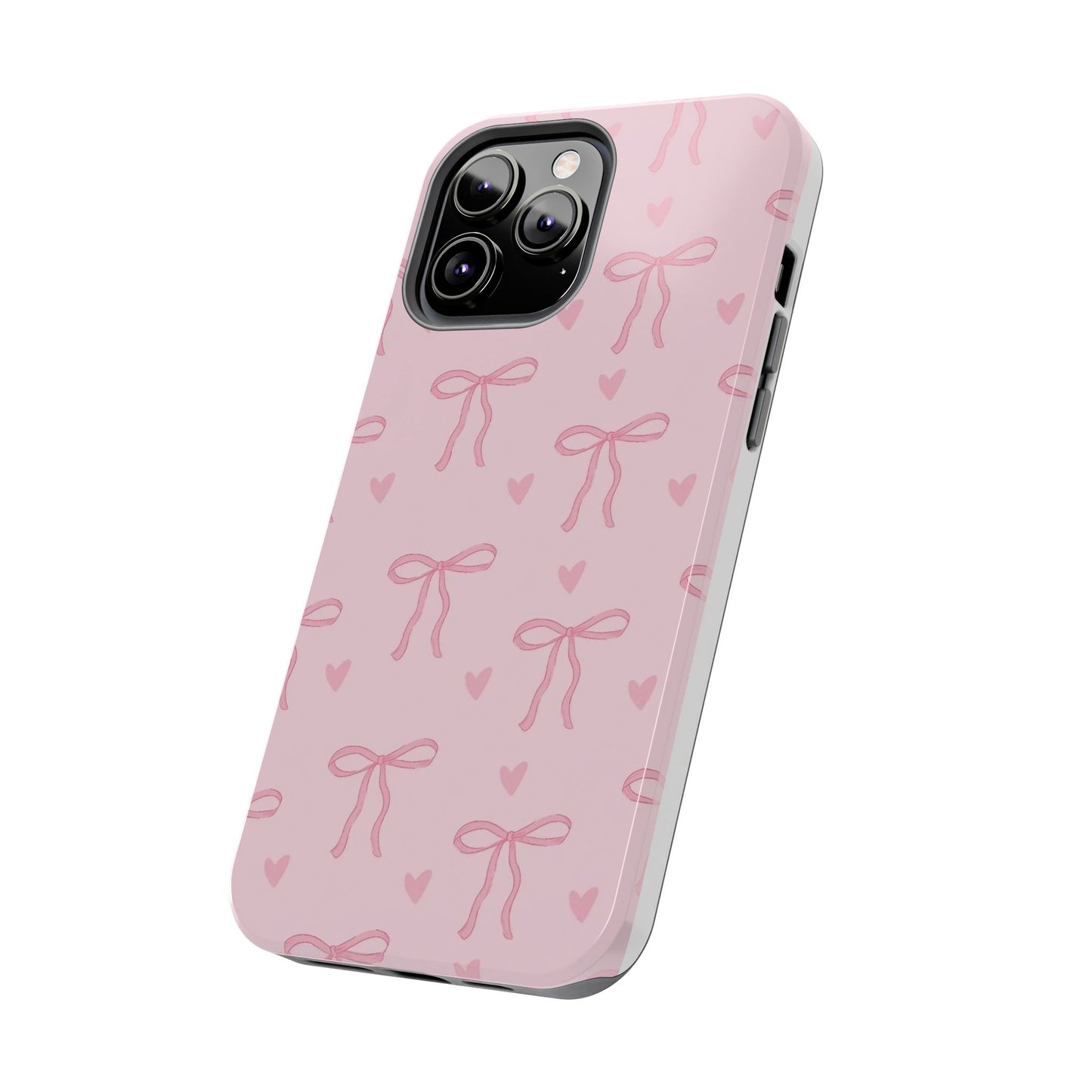 Cute Bow Phone Cases for Girls, Stylish Phone Covers, Gift for Her, Trendy Accessories, Pink Bow Pattern Case