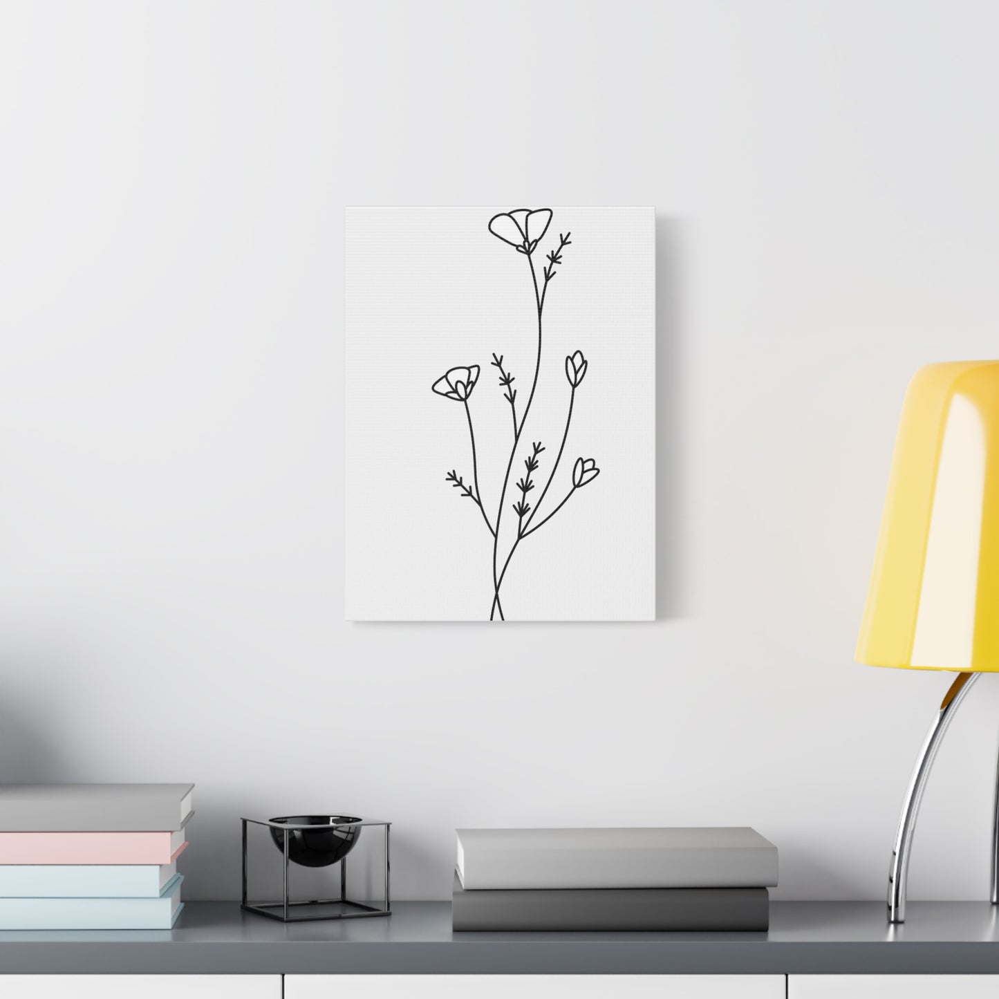 Minimalist Wall Art Print, Floral Canvas Decor, Botanical Artwork, Home Aesthetic, Gift for Nature Lovers