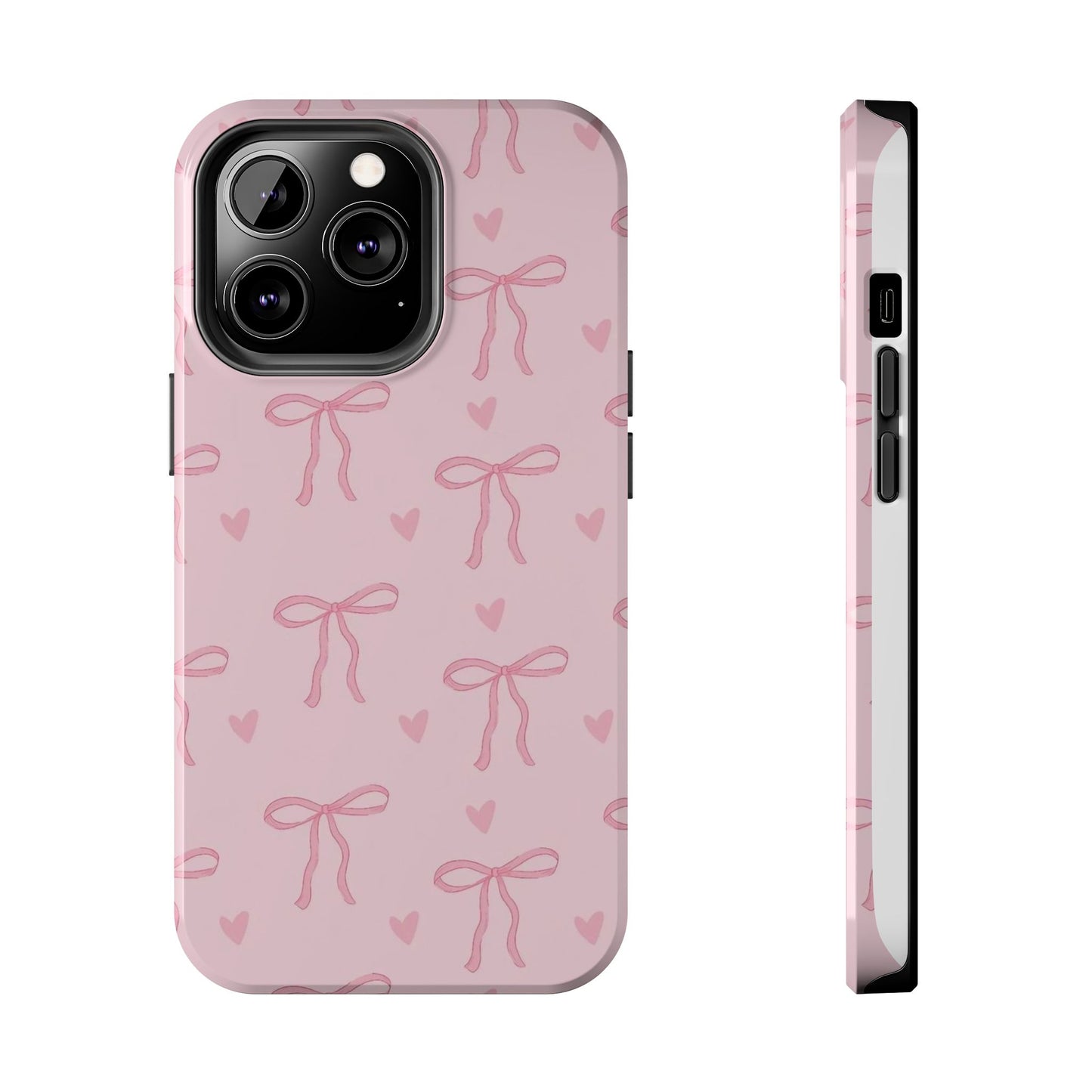 Cute Bow Phone Cases for Girls, Stylish Phone Covers, Gift for Her, Trendy Accessories, Pink Bow Pattern Case