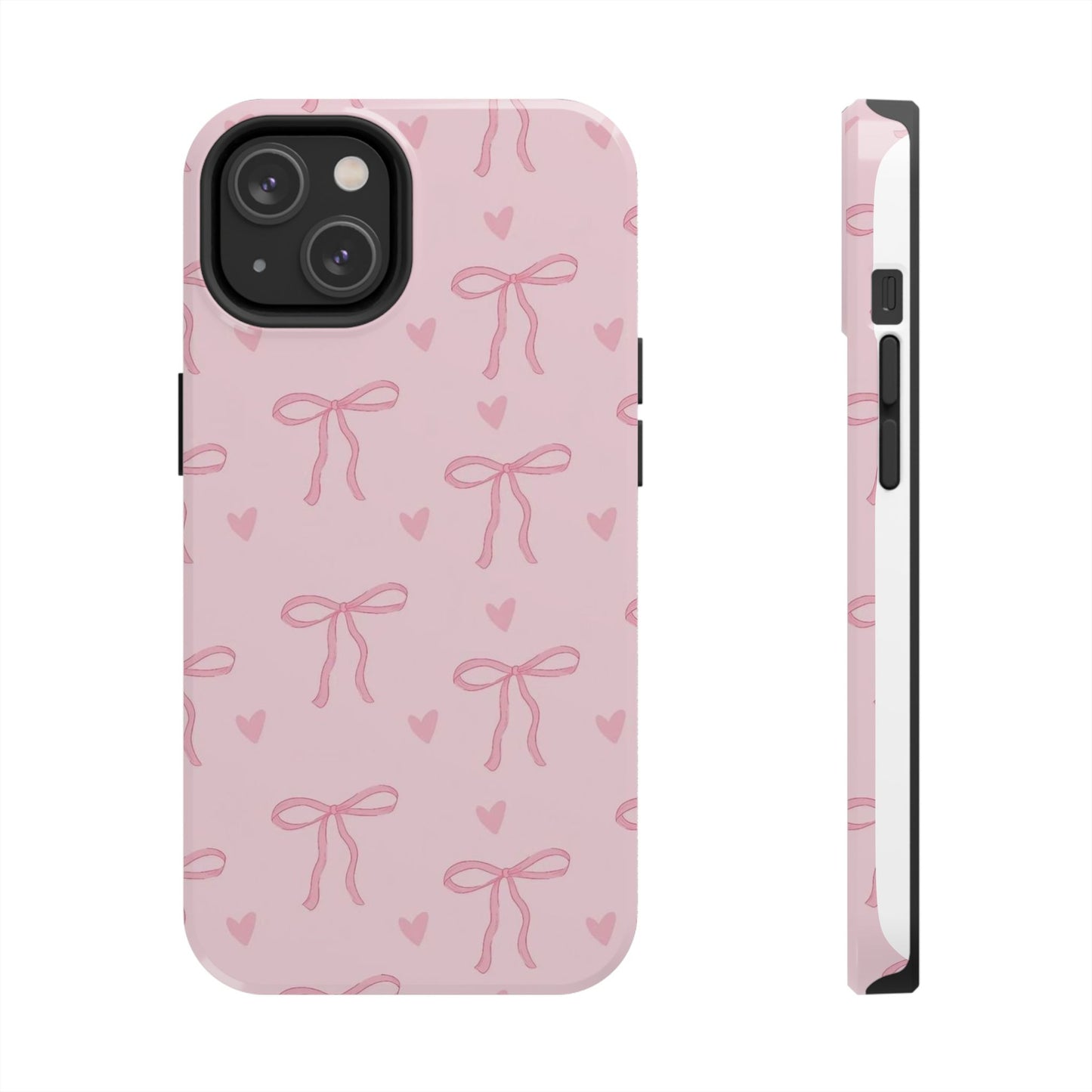 Cute Bow Phone Cases for Girls, Stylish Phone Covers, Gift for Her, Trendy Accessories, Pink Bow Pattern Case