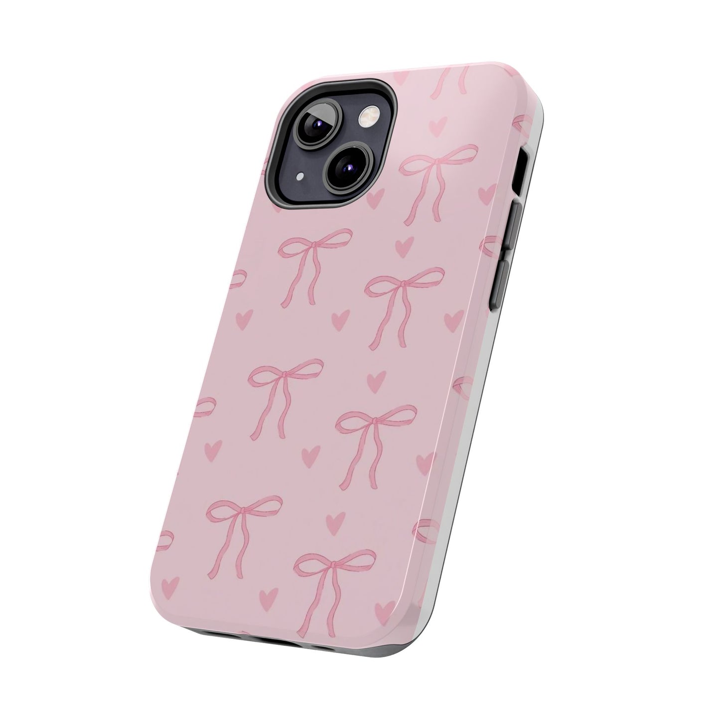 Cute Bow Phone Cases for Girls, Stylish Phone Covers, Gift for Her, Trendy Accessories, Pink Bow Pattern Case
