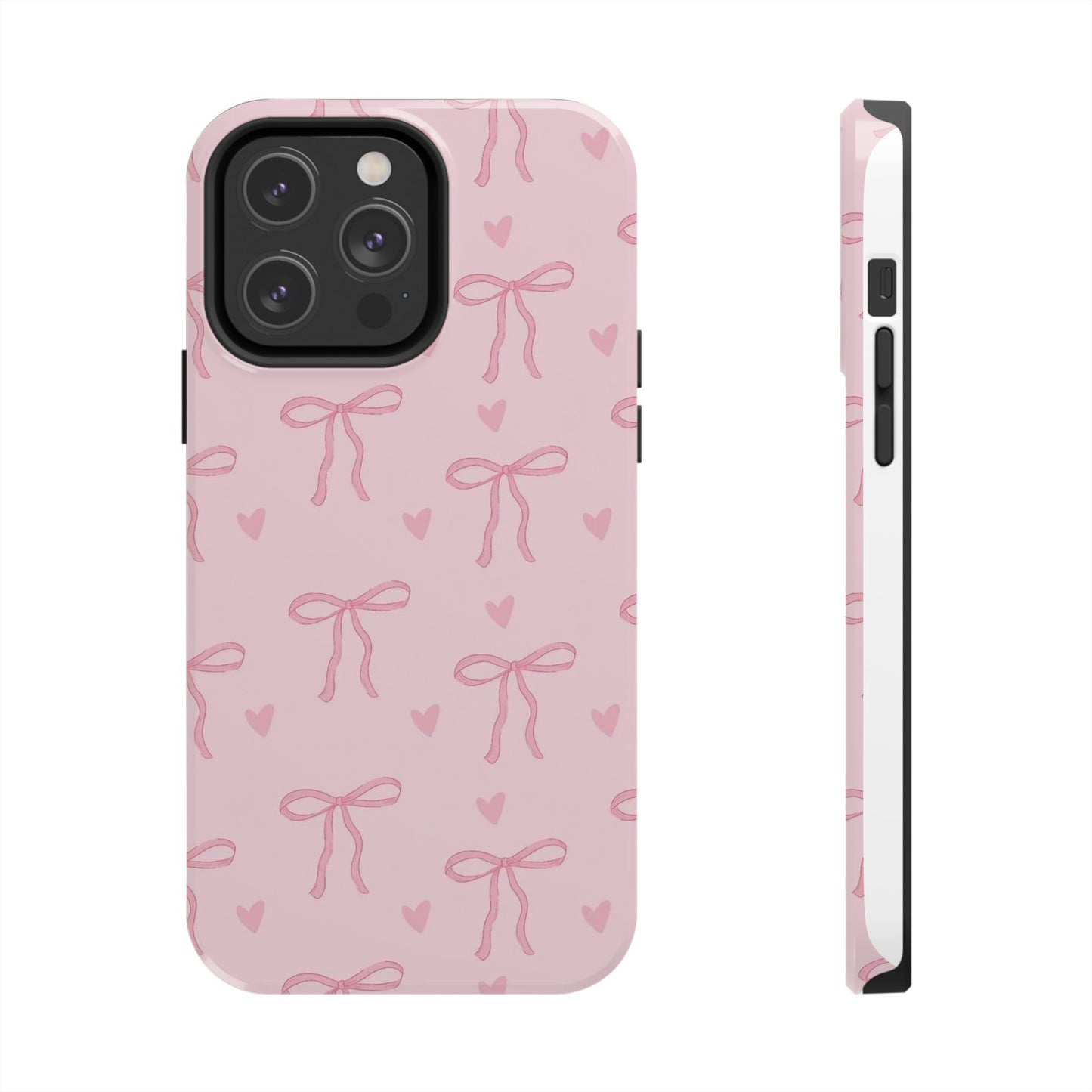 Cute Bow Phone Cases for Girls, Stylish Phone Covers, Gift for Her, Trendy Accessories, Pink Bow Pattern Case