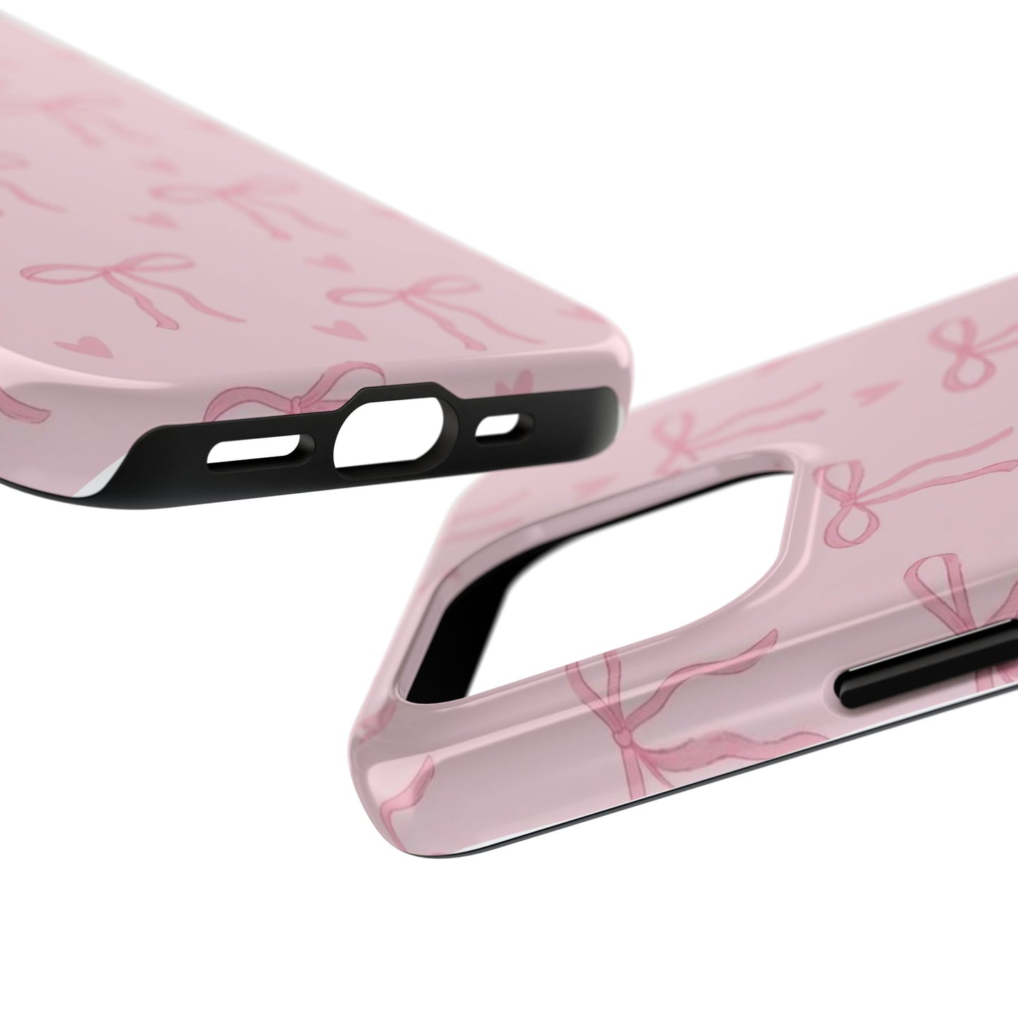 Cute Bow Phone Cases for Girls, Stylish Phone Covers, Gift for Her, Trendy Accessories, Pink Bow Pattern Case