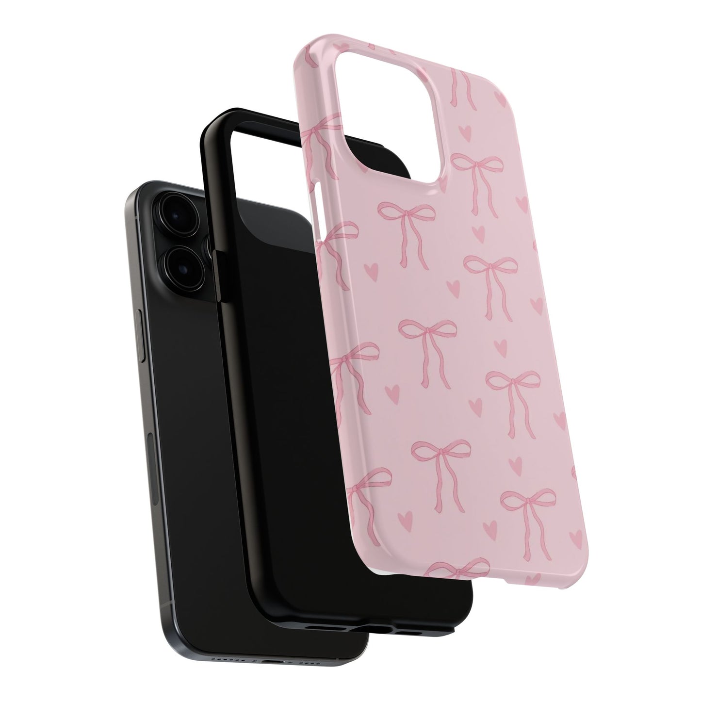 Cute Bow Phone Cases for Girls, Stylish Phone Covers, Gift for Her, Trendy Accessories, Pink Bow Pattern Case