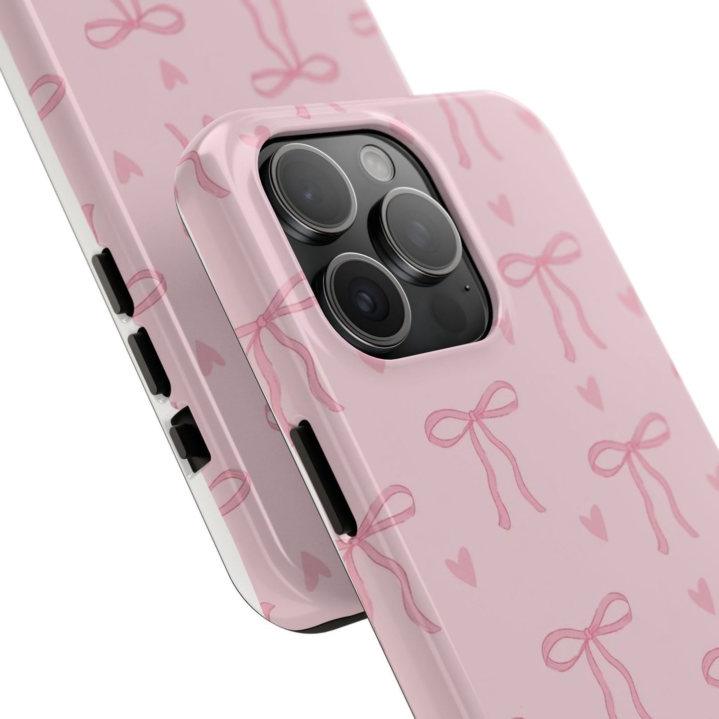 Cute Bow Phone Cases for Girls, Stylish Phone Covers, Gift for Her, Trendy Accessories, Pink Bow Pattern Case