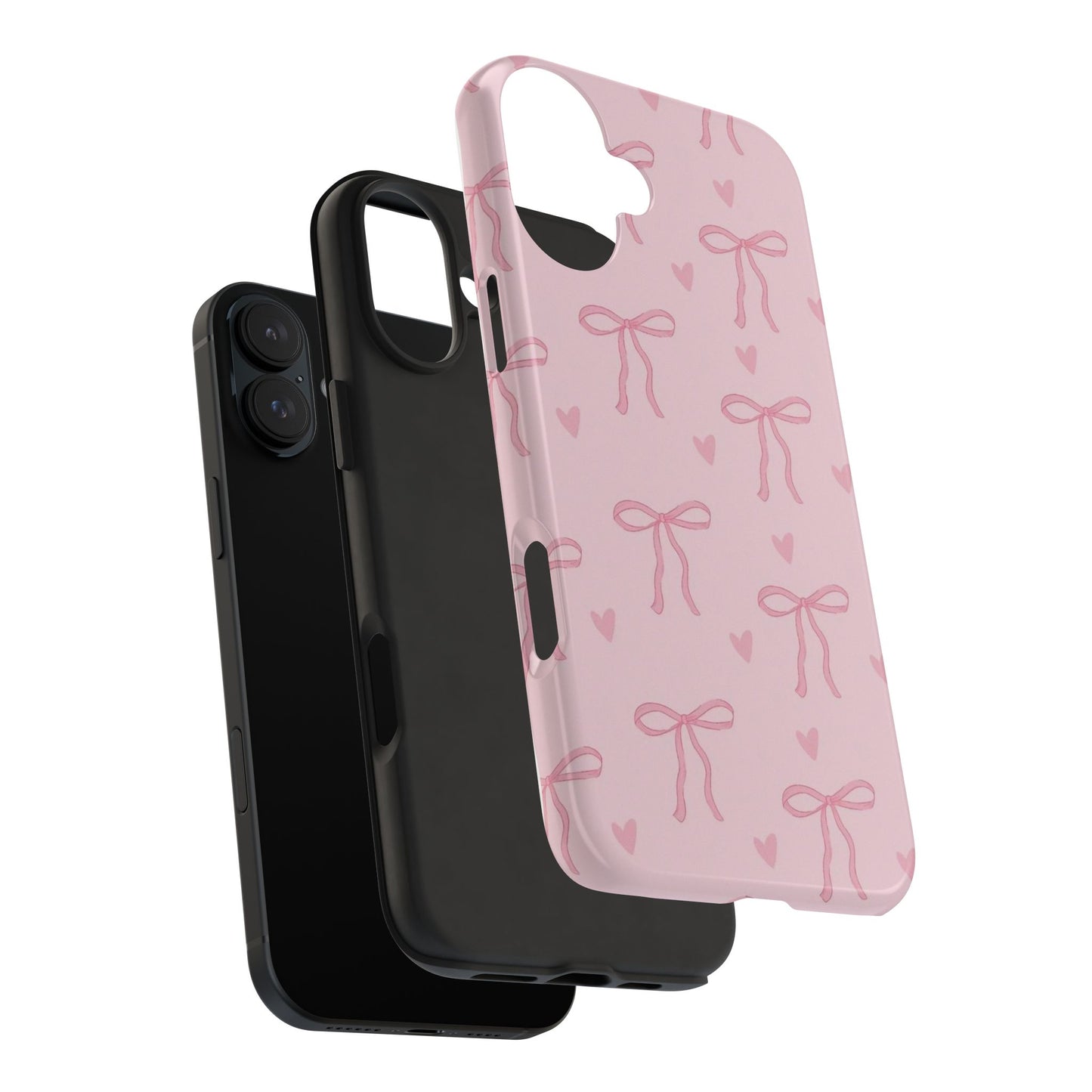 Cute Bow Phone Cases for Girls, Stylish Phone Covers, Gift for Her, Trendy Accessories, Pink Bow Pattern Case