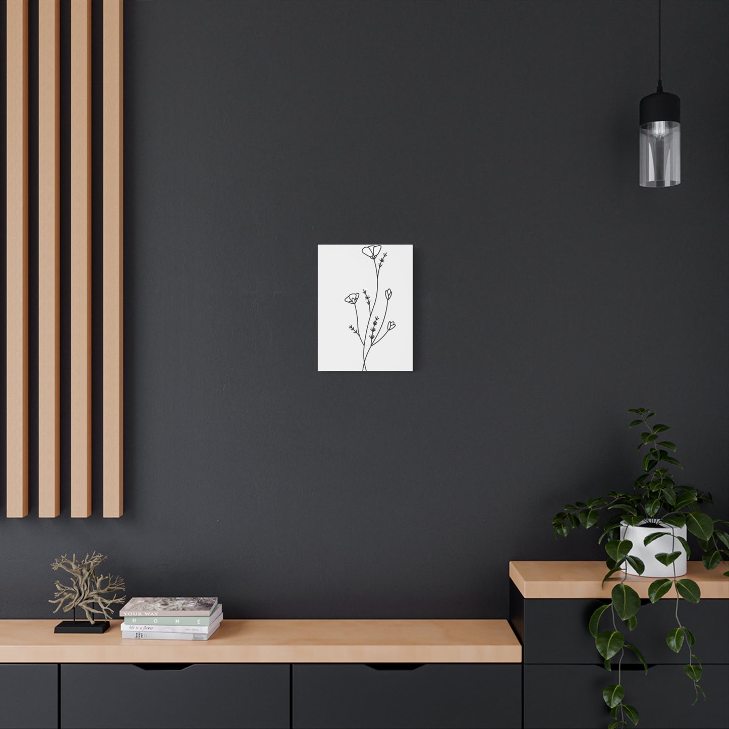 Minimalist Wall Art Print, Floral Canvas Decor, Botanical Artwork, Home Aesthetic, Gift for Nature Lovers