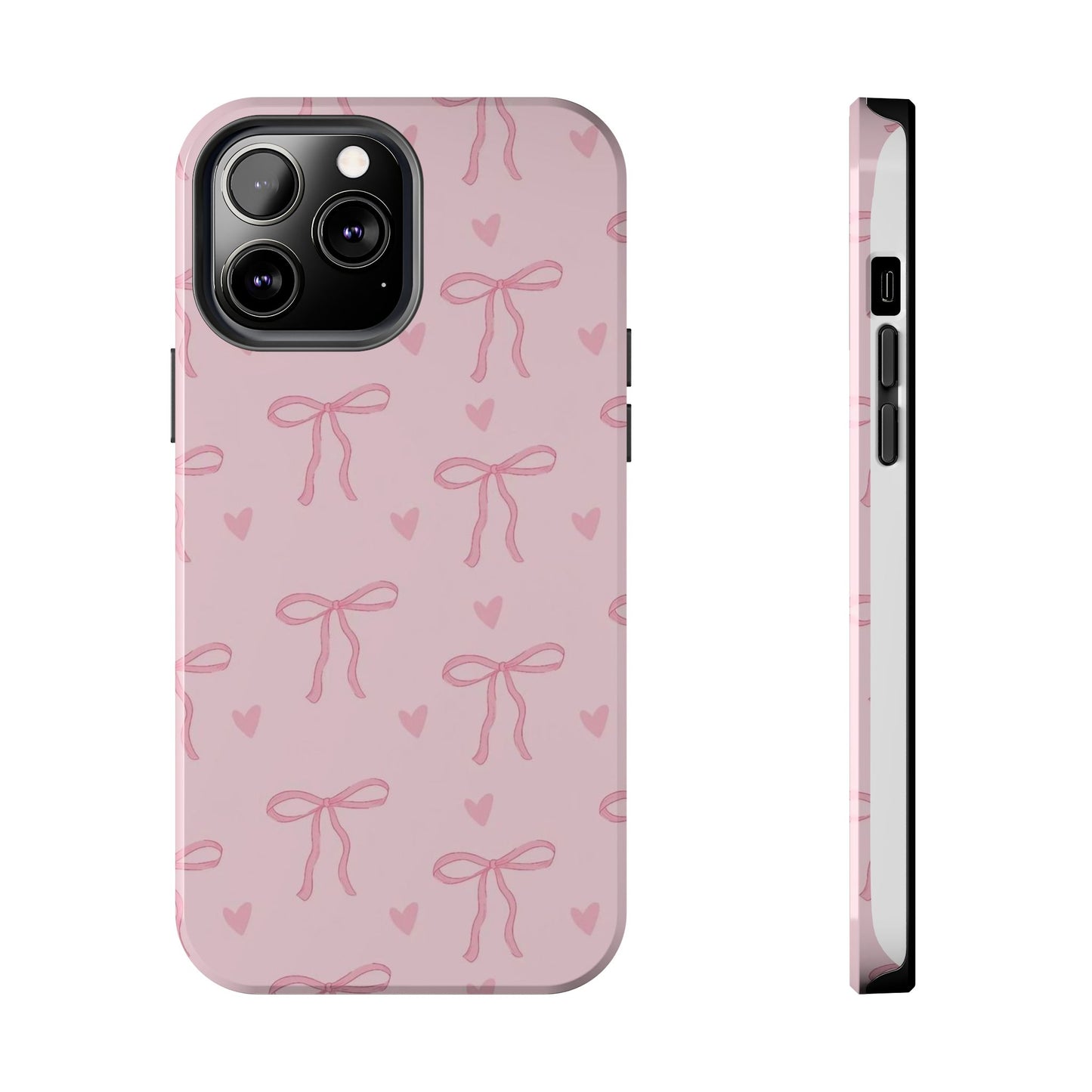 Cute Bow Phone Cases for Girls, Stylish Phone Covers, Gift for Her, Trendy Accessories, Pink Bow Pattern Case
