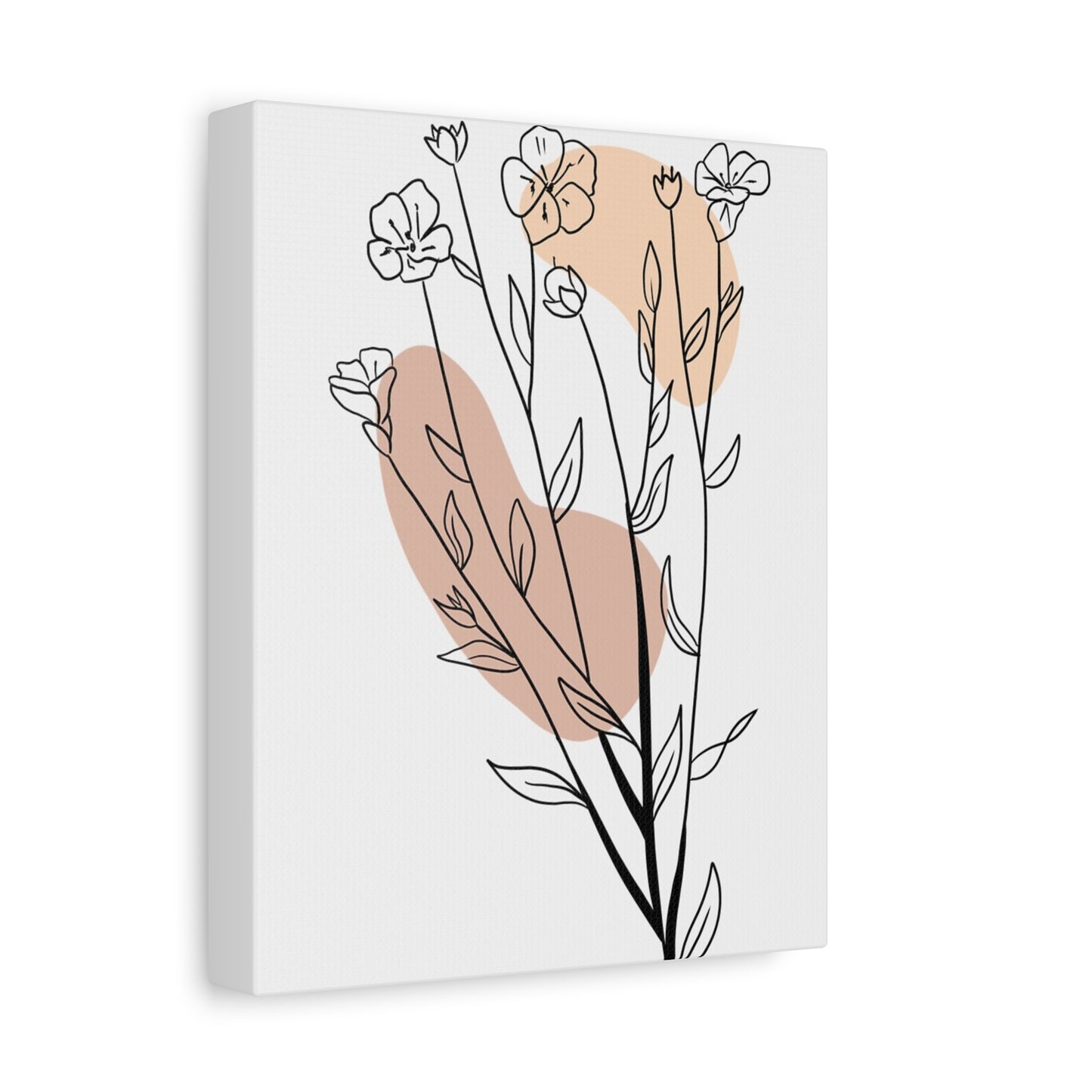 Stylish Floral Canvas Art, Modern Wall Decor, Home Aesthetic, Gift for Her, Minimalist Artwork, Bohemian Style