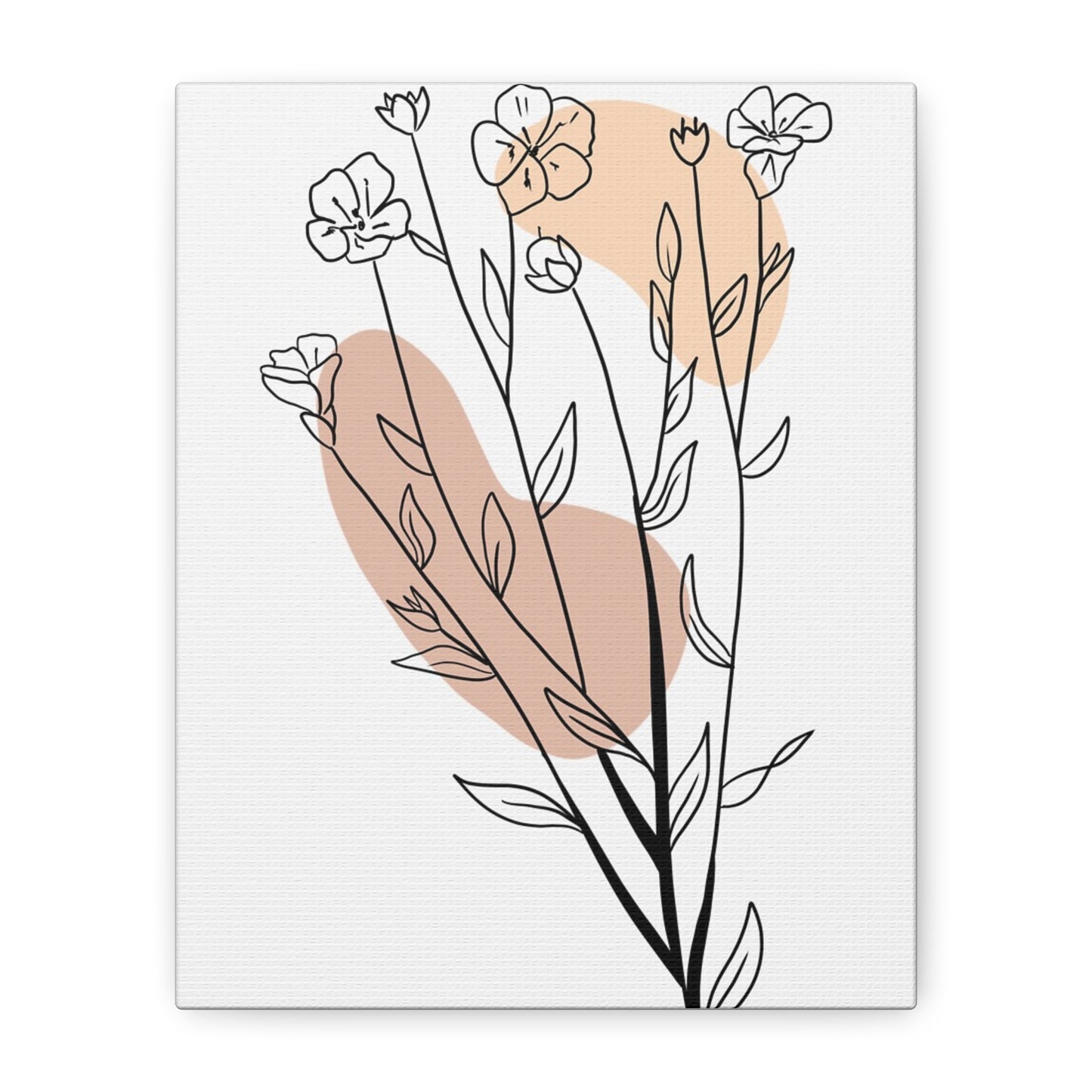 Stylish Floral Canvas Art, Modern Wall Decor, Home Aesthetic, Gift for Her, Minimalist Artwork, Bohemian Style