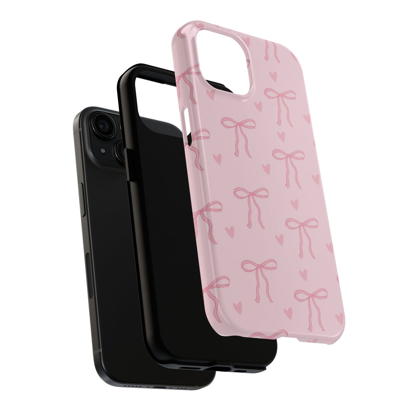 Cute Bow Phone Cases for Girls, Stylish Phone Covers, Gift for Her, Trendy Accessories, Pink Bow Pattern Case