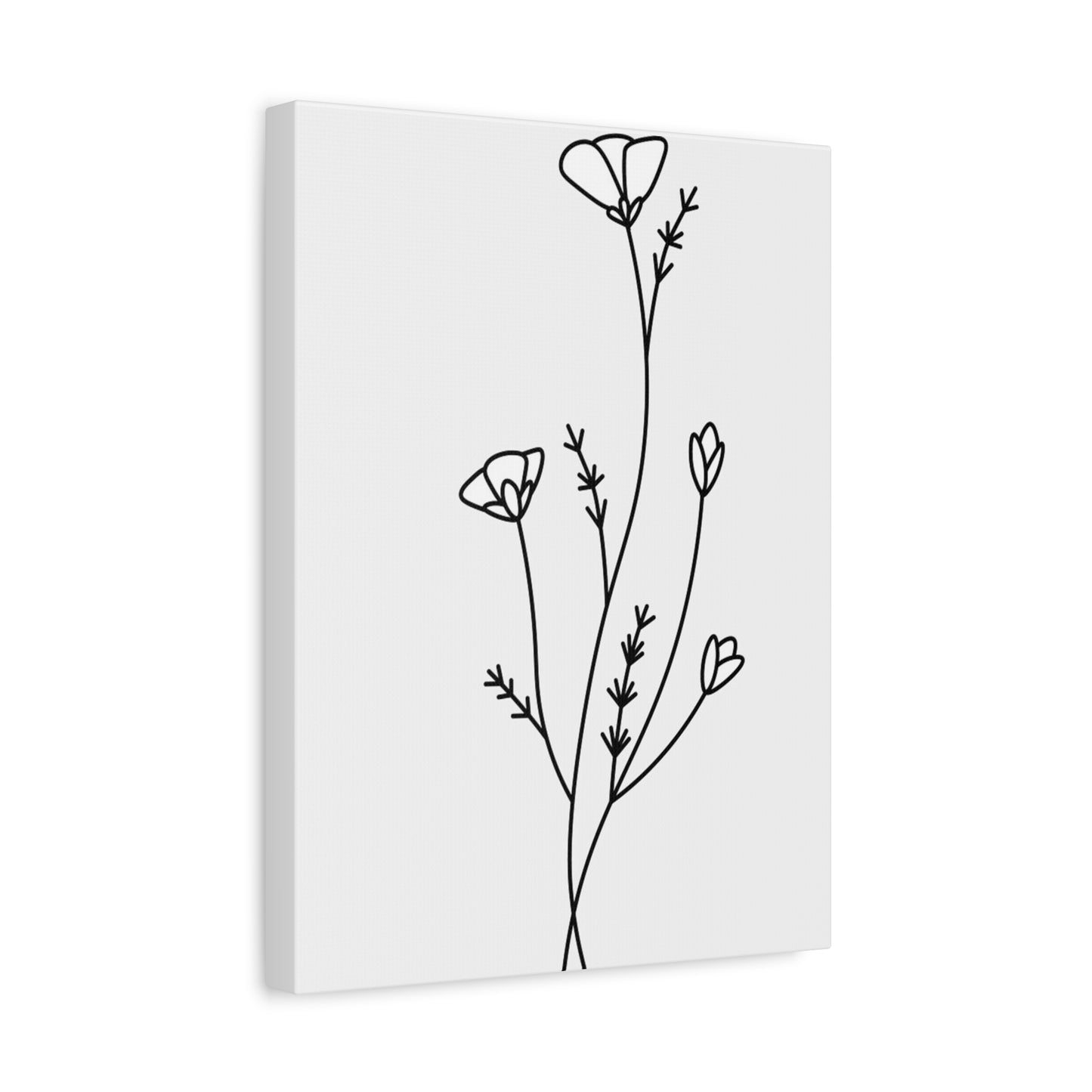 Minimalist Wall Art Print, Floral Canvas Decor, Botanical Artwork, Home Aesthetic, Gift for Nature Lovers