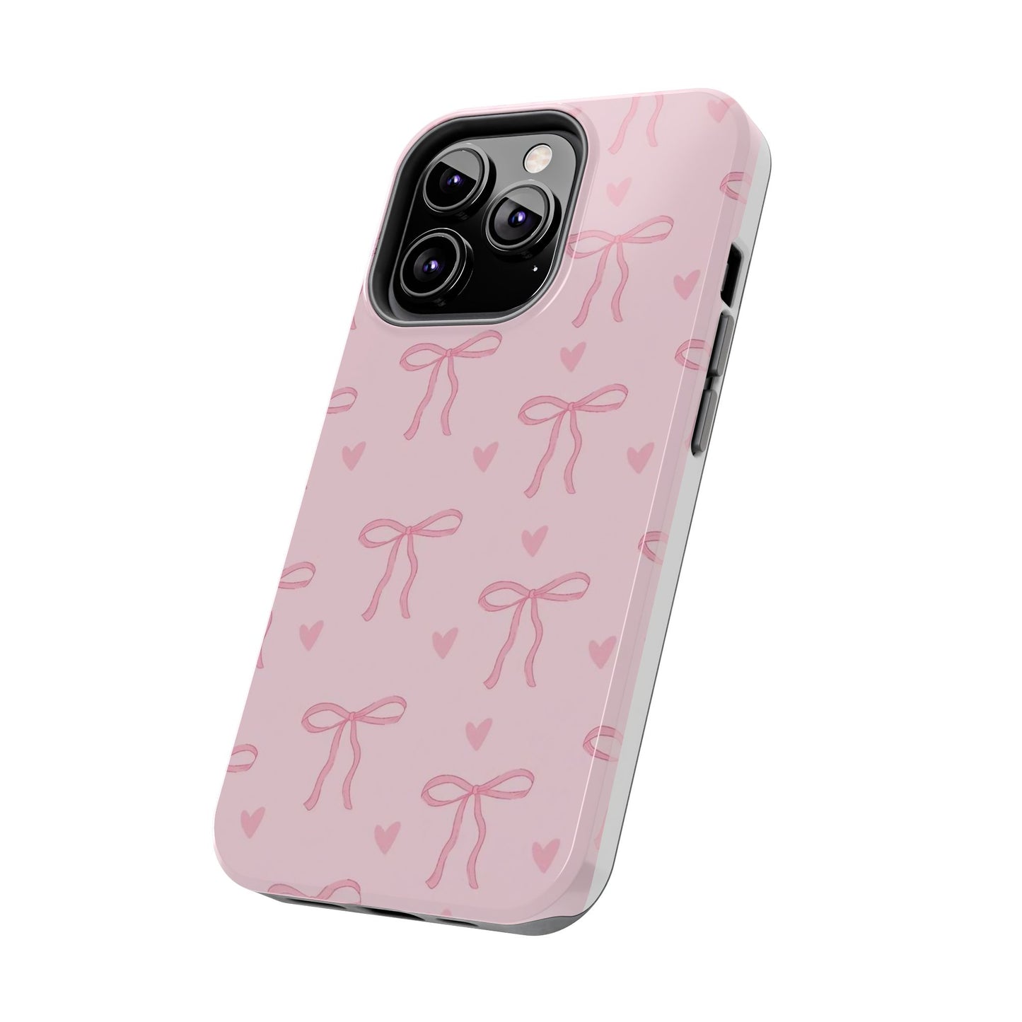 Cute Bow Phone Cases for Girls, Stylish Phone Covers, Gift for Her, Trendy Accessories, Pink Bow Pattern Case