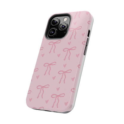 Cute Bow Phone Cases for Girls, Stylish Phone Covers, Gift for Her, Trendy Accessories, Pink Bow Pattern Case