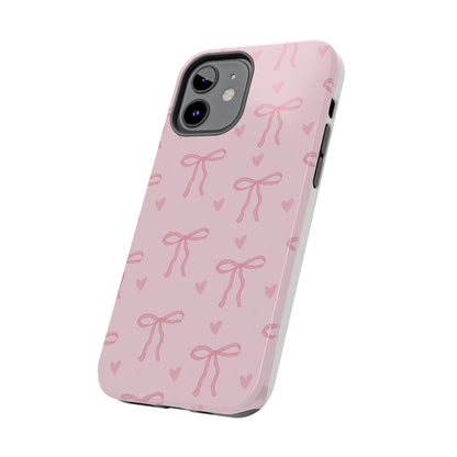 Cute Bow Phone Cases for Girls, Stylish Phone Covers, Gift for Her, Trendy Accessories, Pink Bow Pattern Case