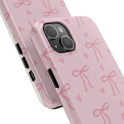 Cute Bow Phone Cases for Girls, Stylish Phone Covers, Gift for Her, Trendy Accessories, Pink Bow Pattern Case