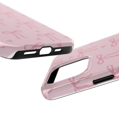 Cute Bow Phone Cases for Girls, Stylish Phone Covers, Gift for Her, Trendy Accessories, Pink Bow Pattern Case