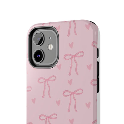 Cute Bow Phone Cases for Girls, Stylish Phone Covers, Gift for Her, Trendy Accessories, Pink Bow Pattern Case
