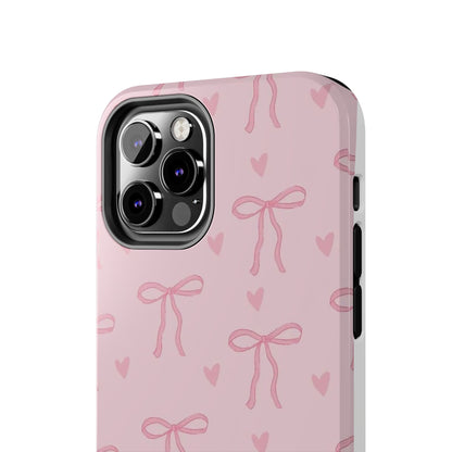 Cute Bow Phone Cases for Girls, Stylish Phone Covers, Gift for Her, Trendy Accessories, Pink Bow Pattern Case