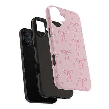 Cute Bow Phone Cases for Girls, Stylish Phone Covers, Gift for Her, Trendy Accessories, Pink Bow Pattern Case