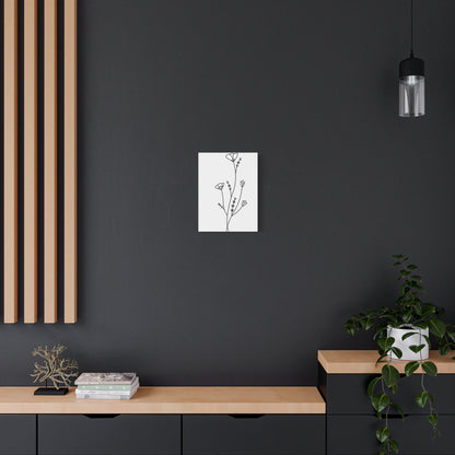 Minimalist Wall Art Print, Floral Canvas Decor, Botanical Artwork, Home Aesthetic, Gift for Nature Lovers